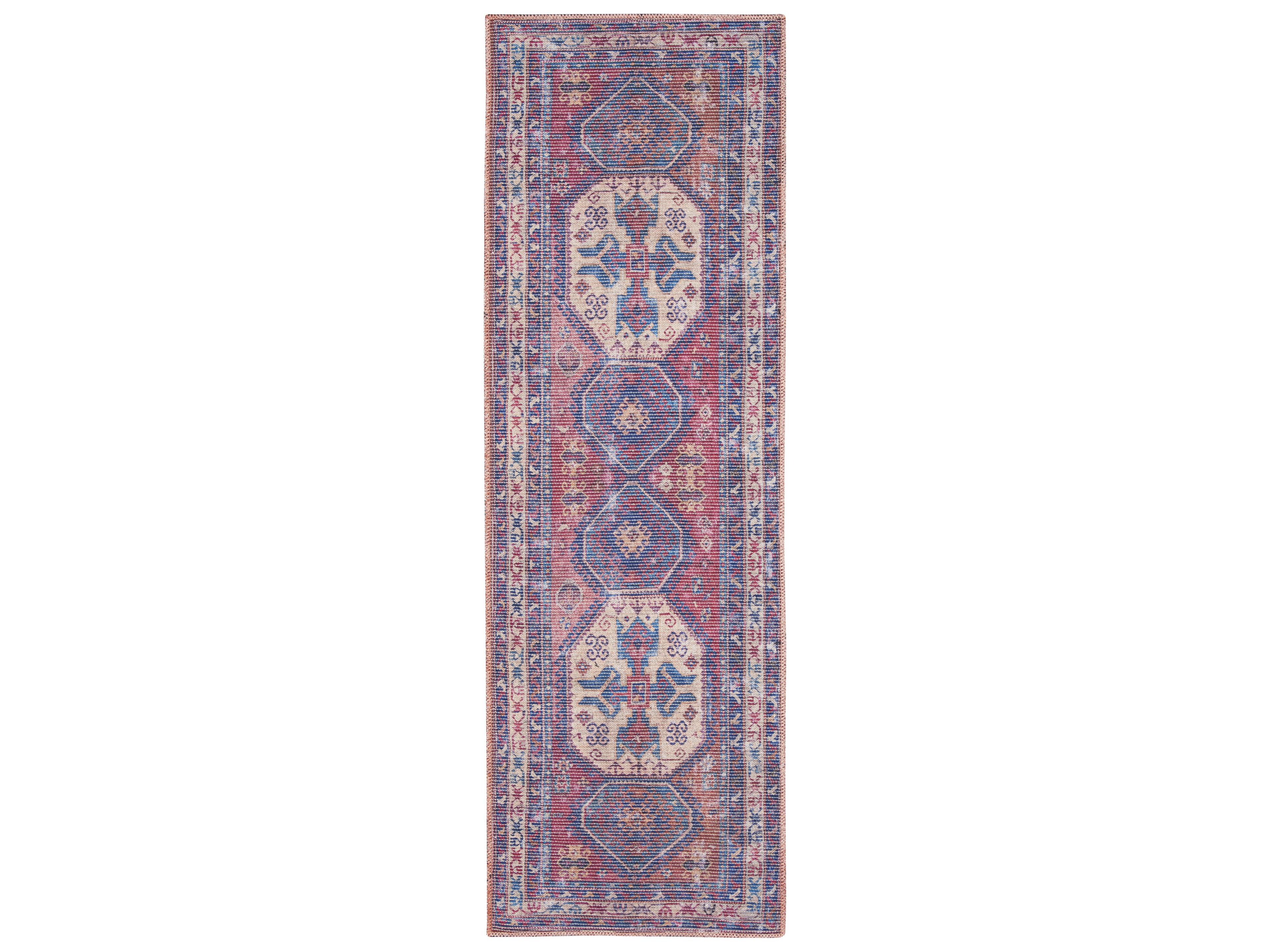 Nourison Machine Washable Series-1 Bordered Runner Area Rug