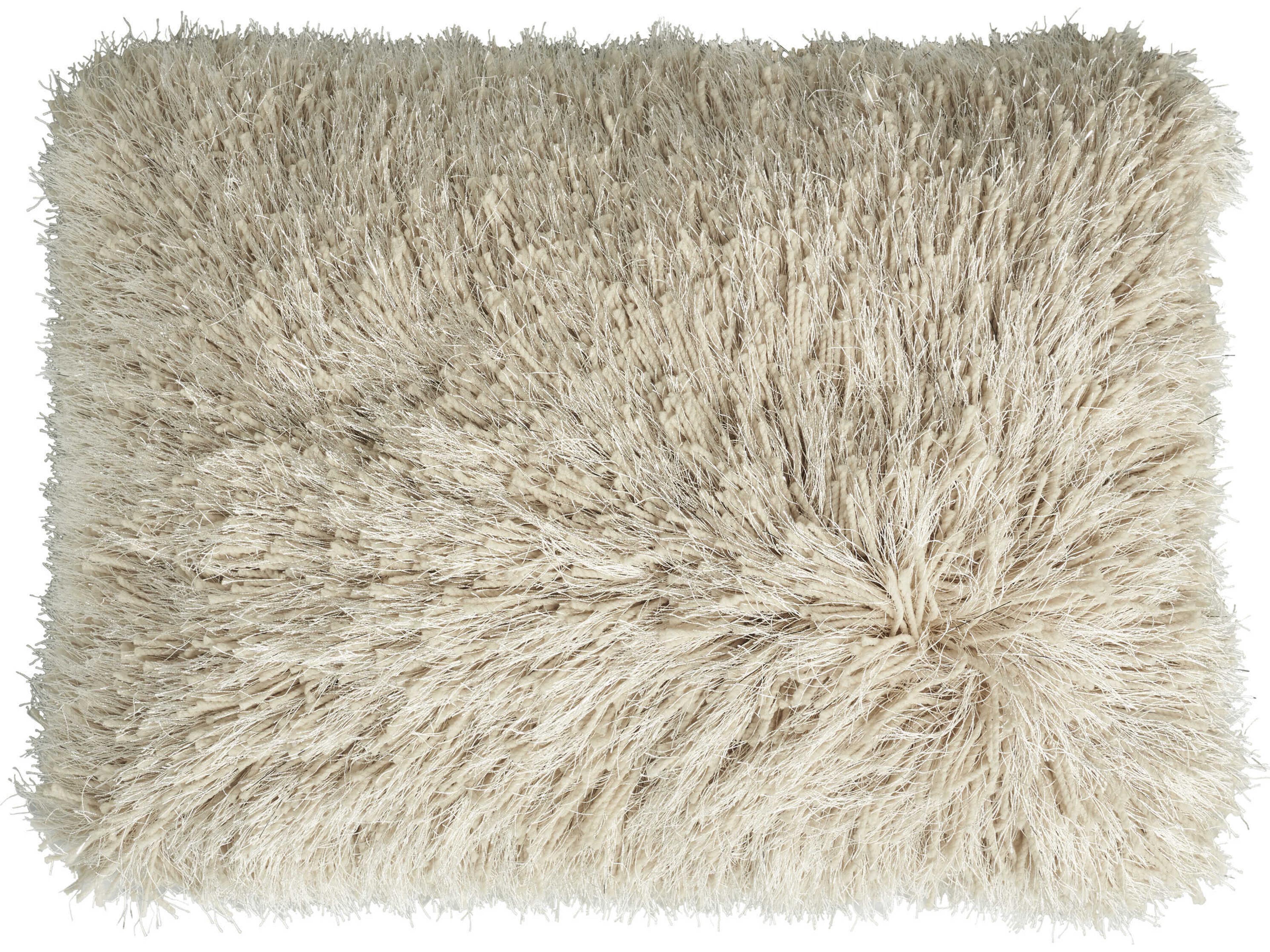 Nourison Shag Beige Pillow