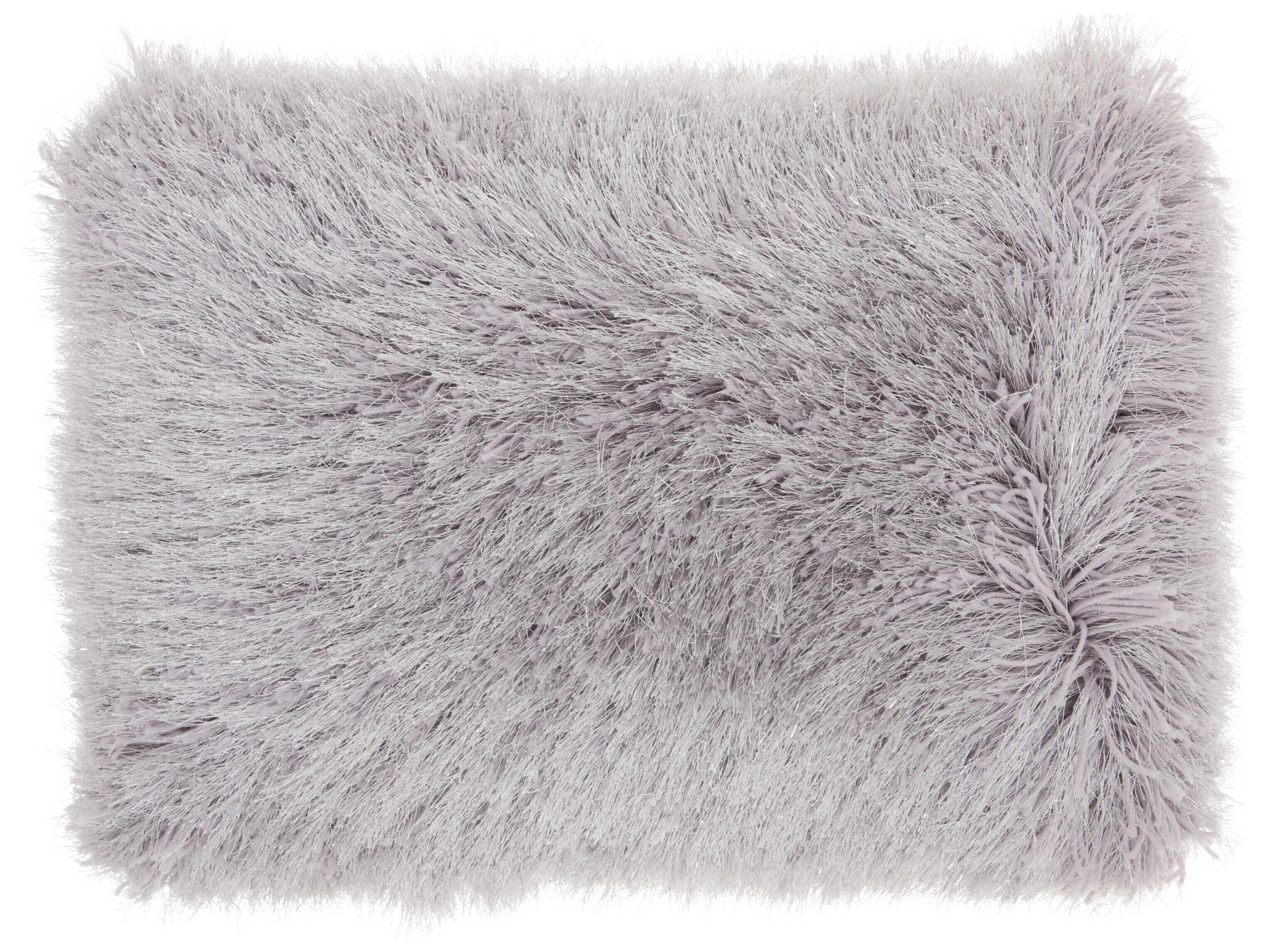 Nourison Shag Light Grey Pillow