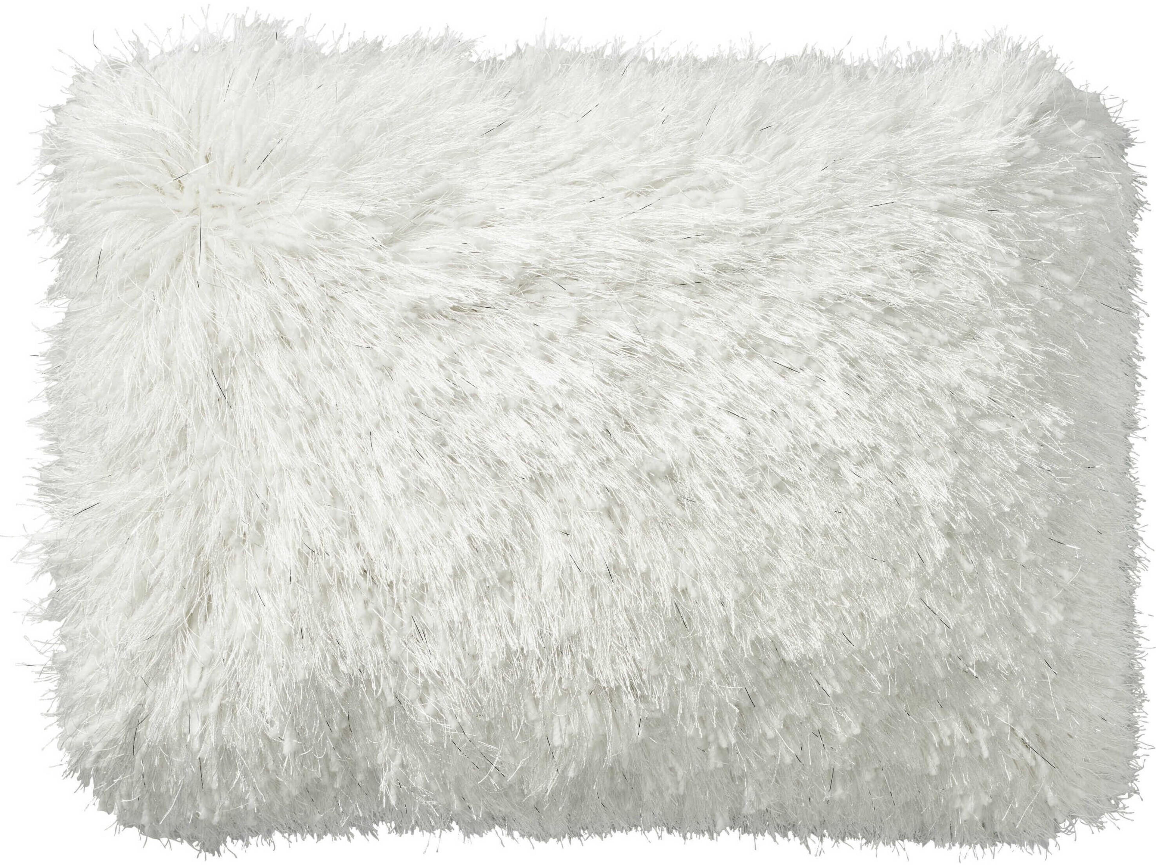 Shag White Pillow