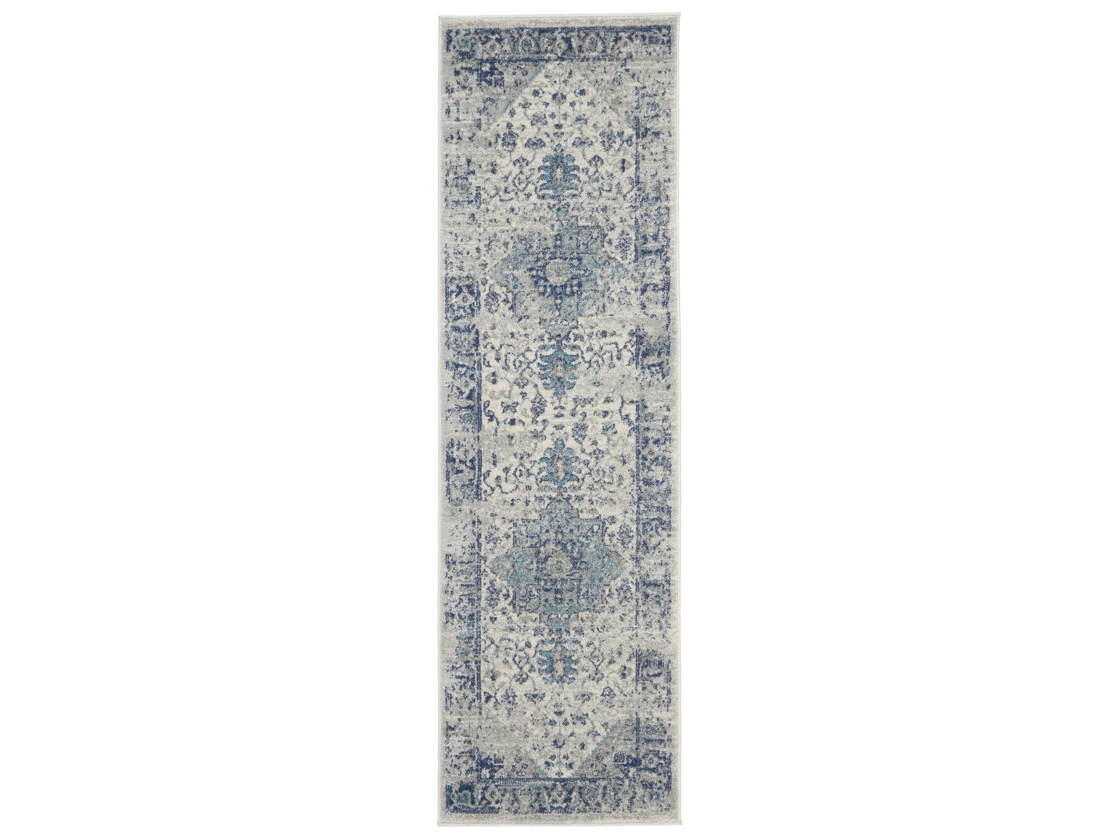 Nourison Tranquil Bordered Runner Area Rug