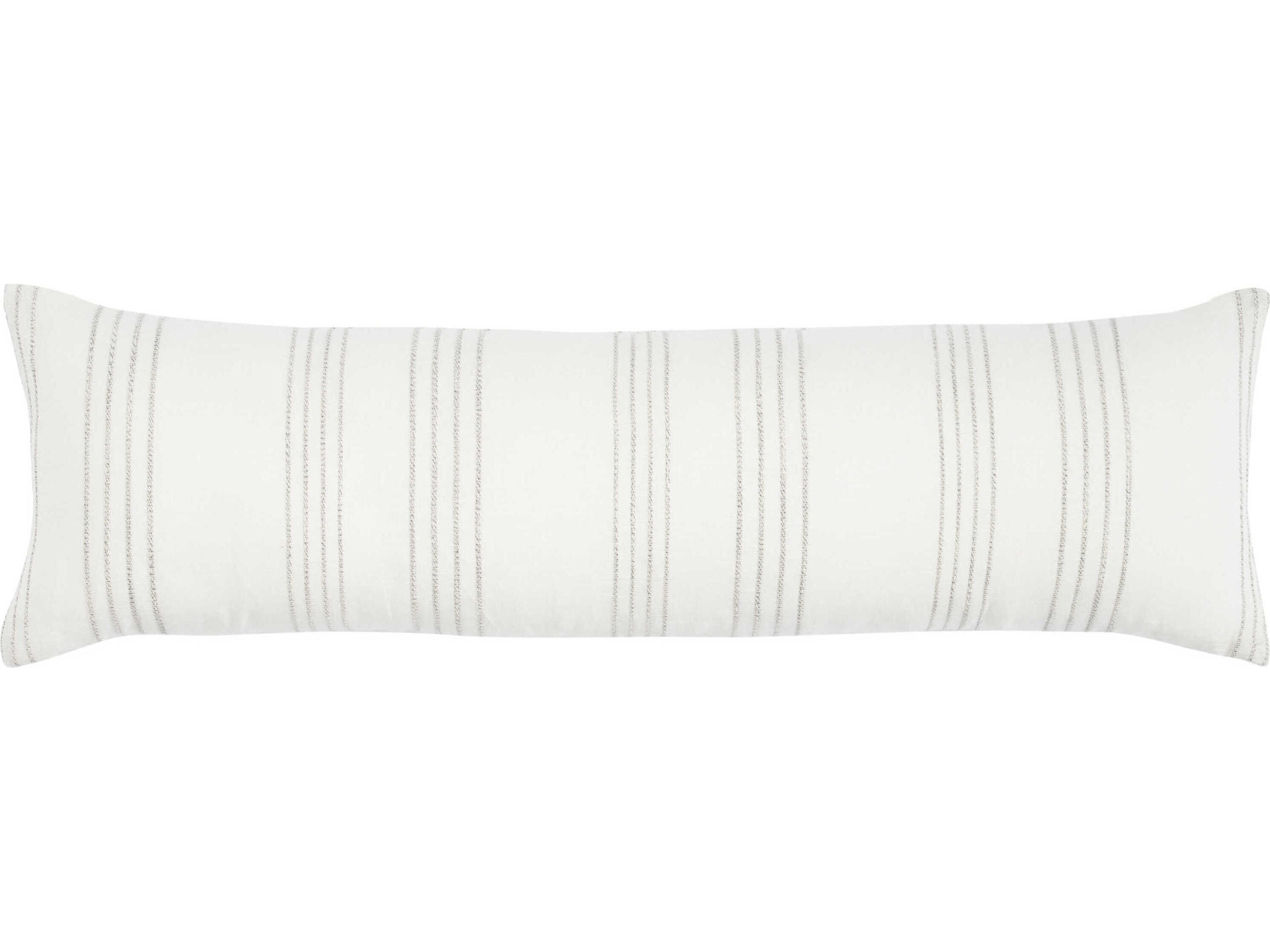 Nourison Life Styles White / Grey 12" x 40" Pillow