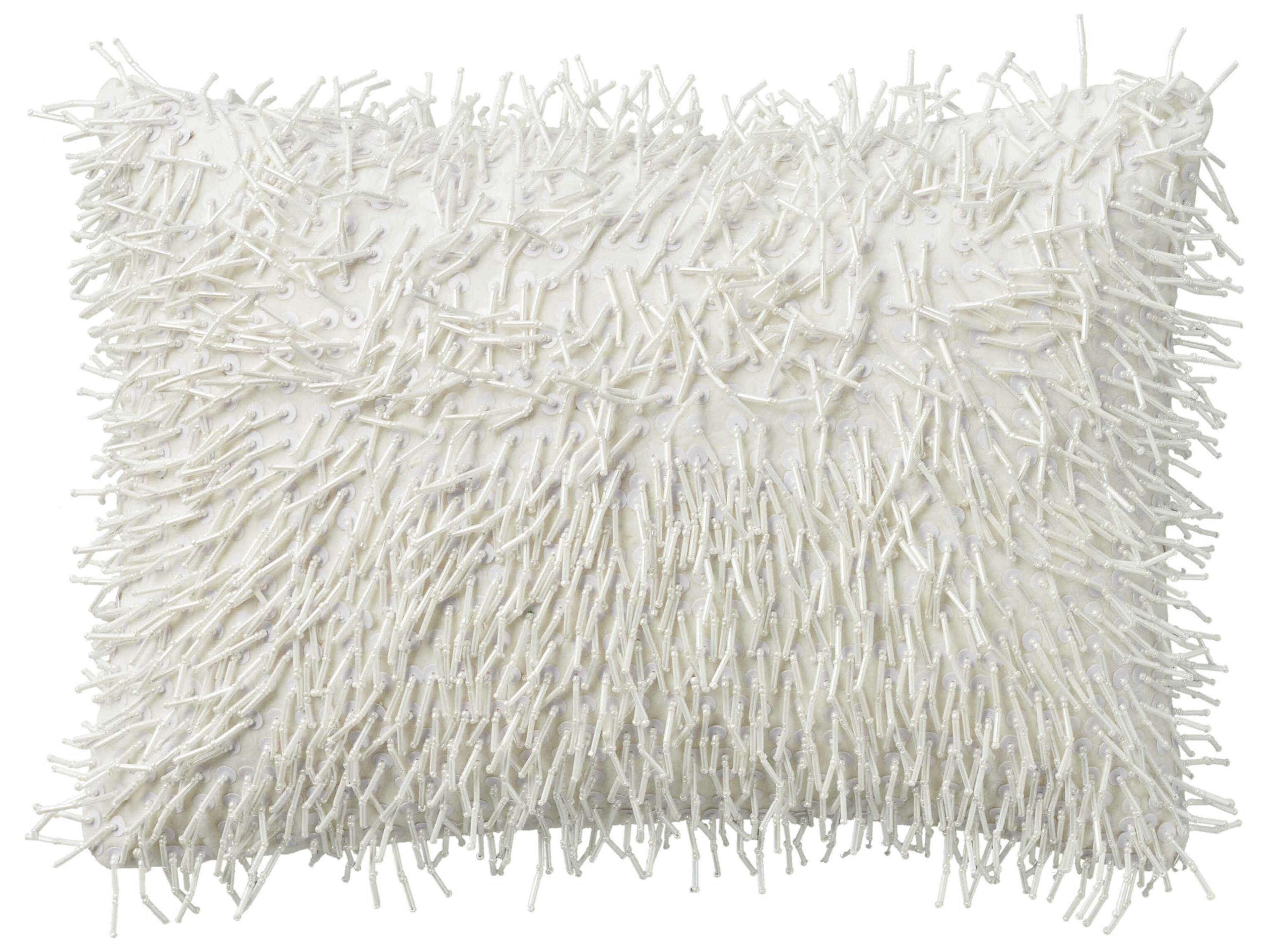 Nourison Luminescence White 10" x 14" Pillow