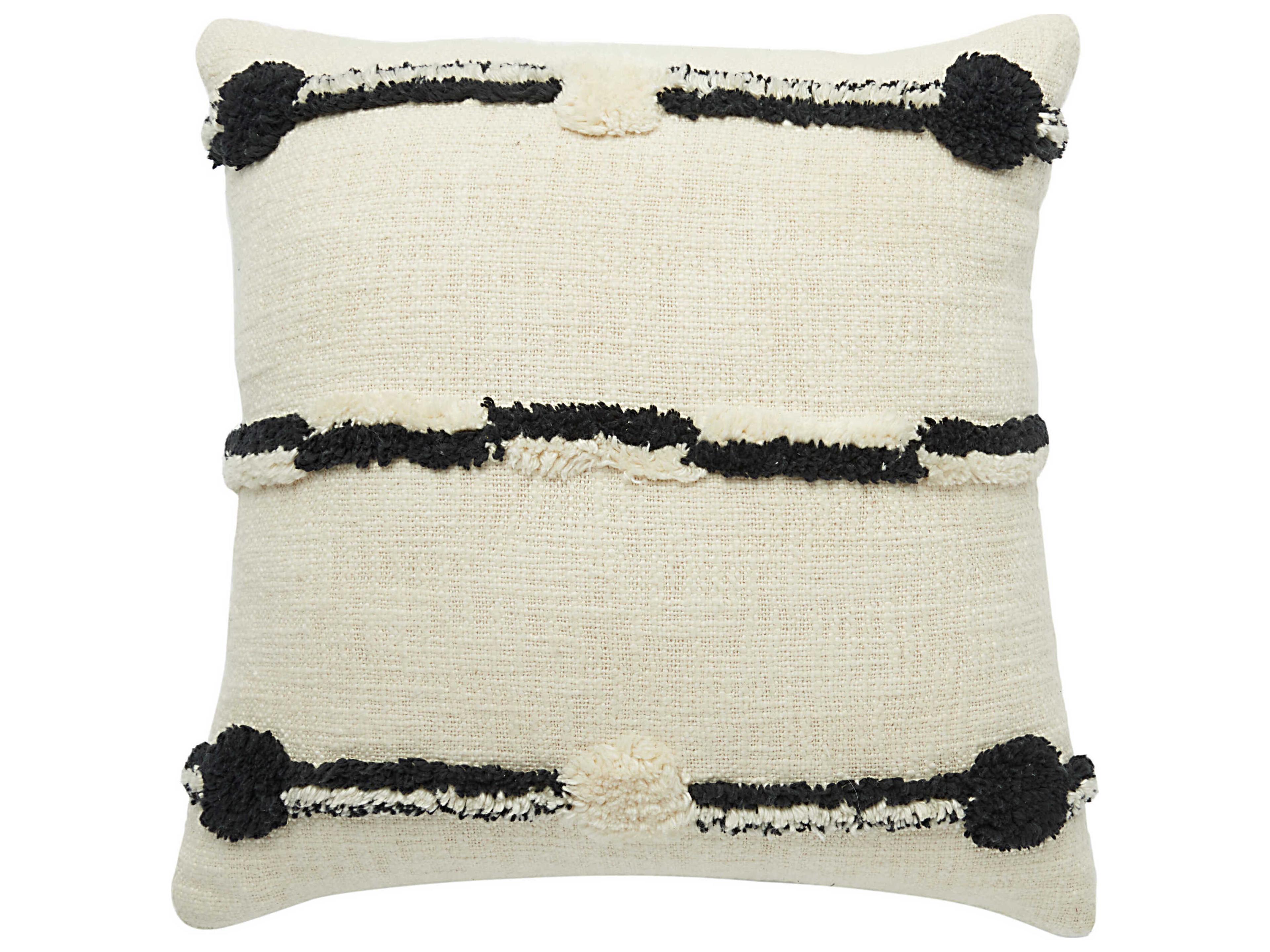 Nourison Life Styles Black Ivory 18" x 18" Pillow
