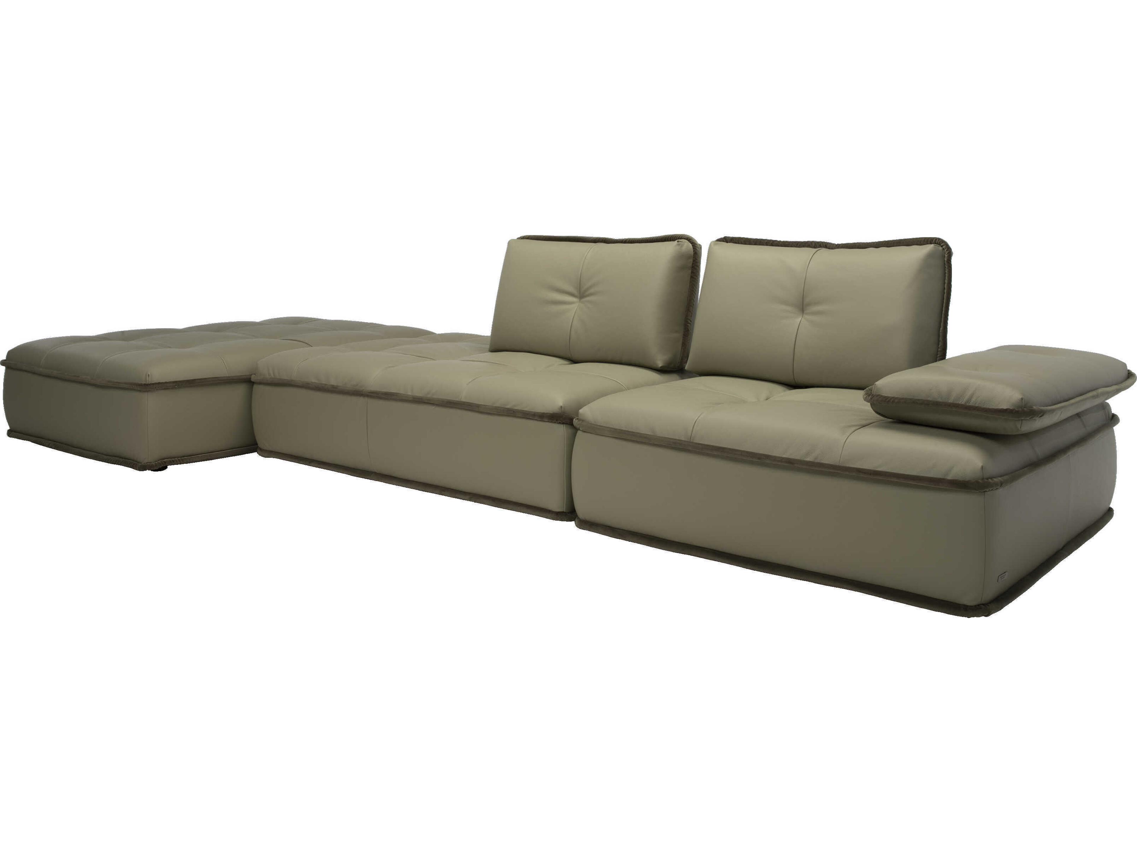 Natuzzi Editions Pixel Leather Sectional Sofa