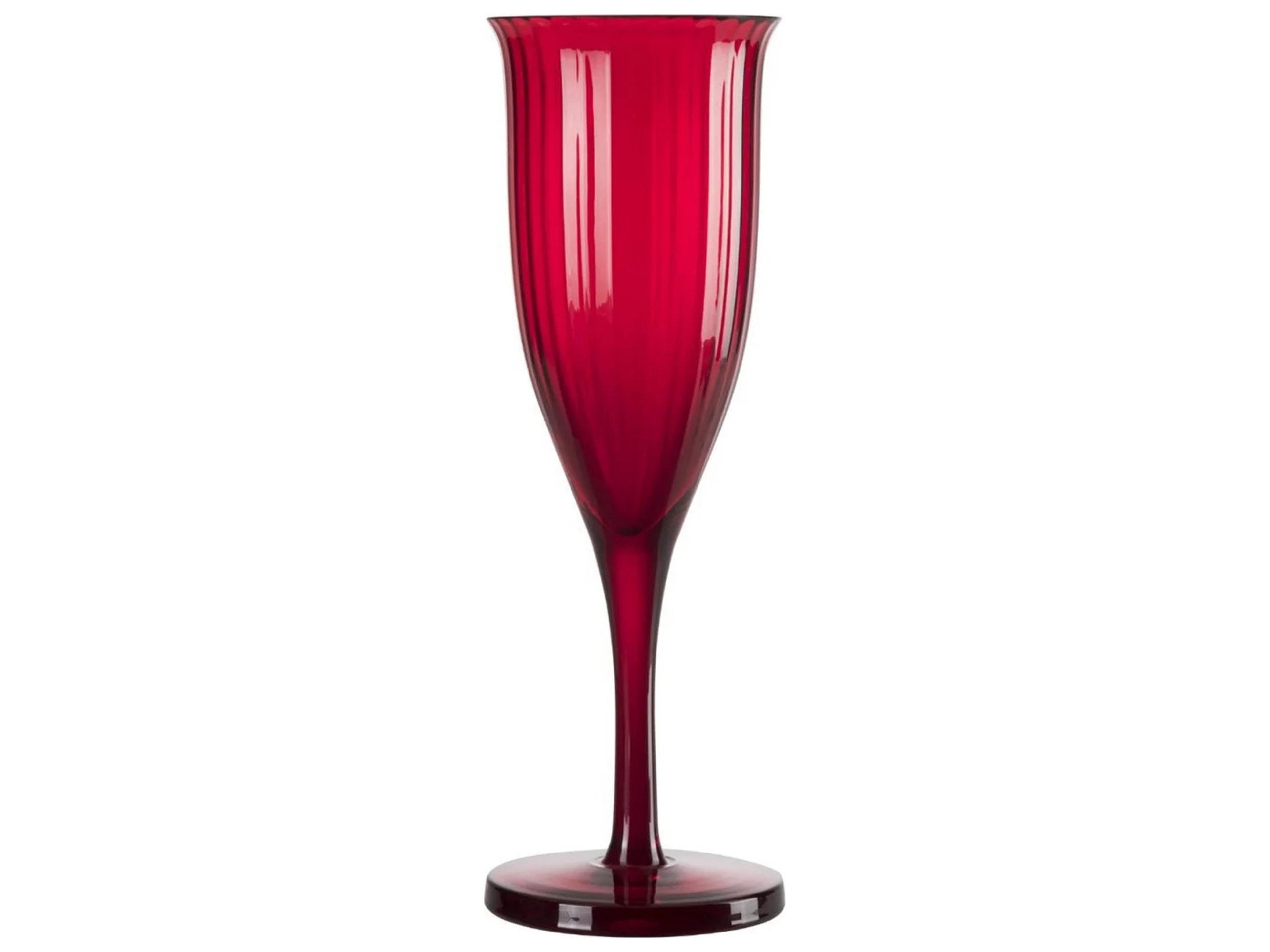 Omnia Bey Red Champagne Glass Set of 4