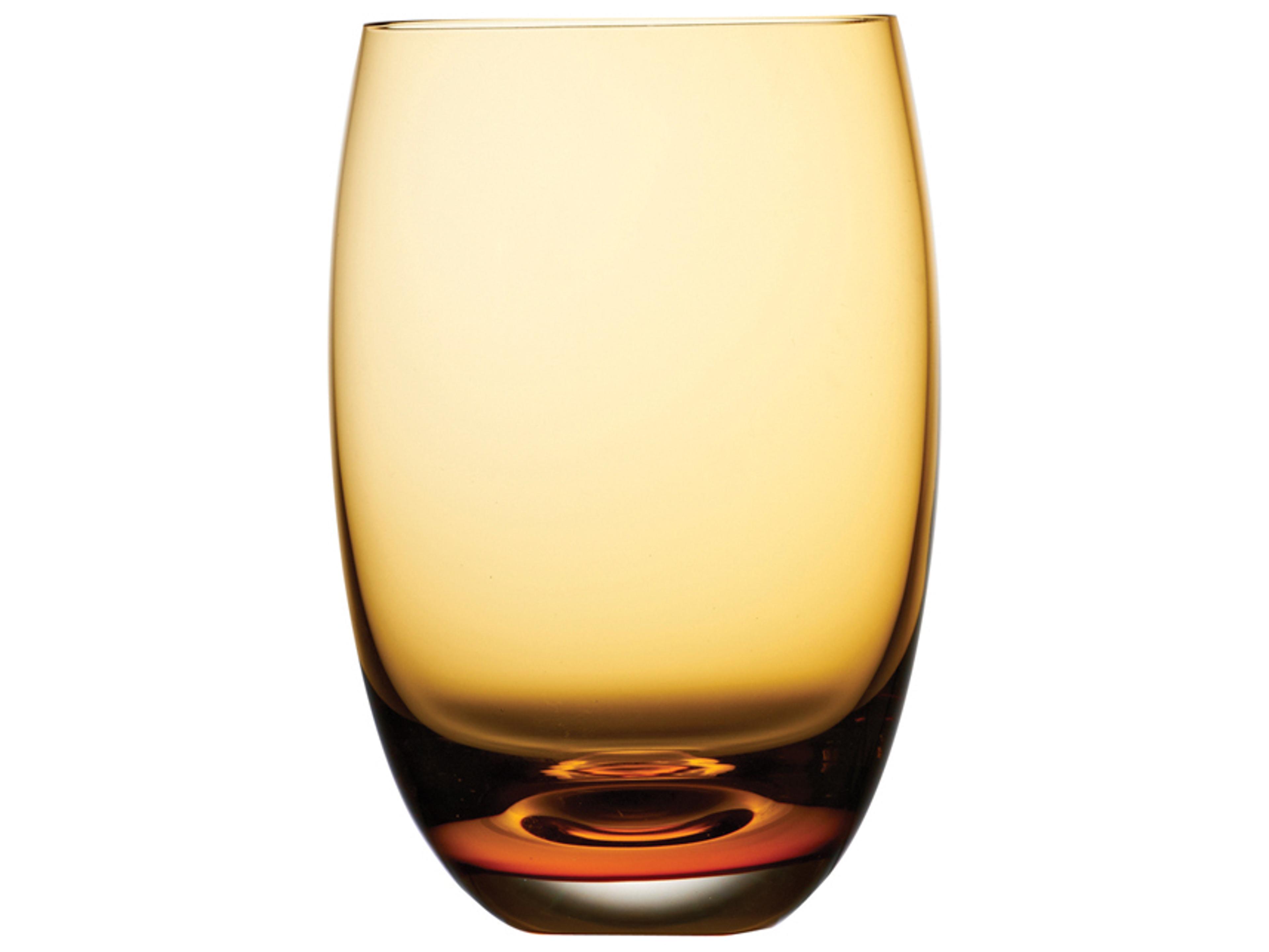 NUDE Colored O Amber Glass Set of 4
