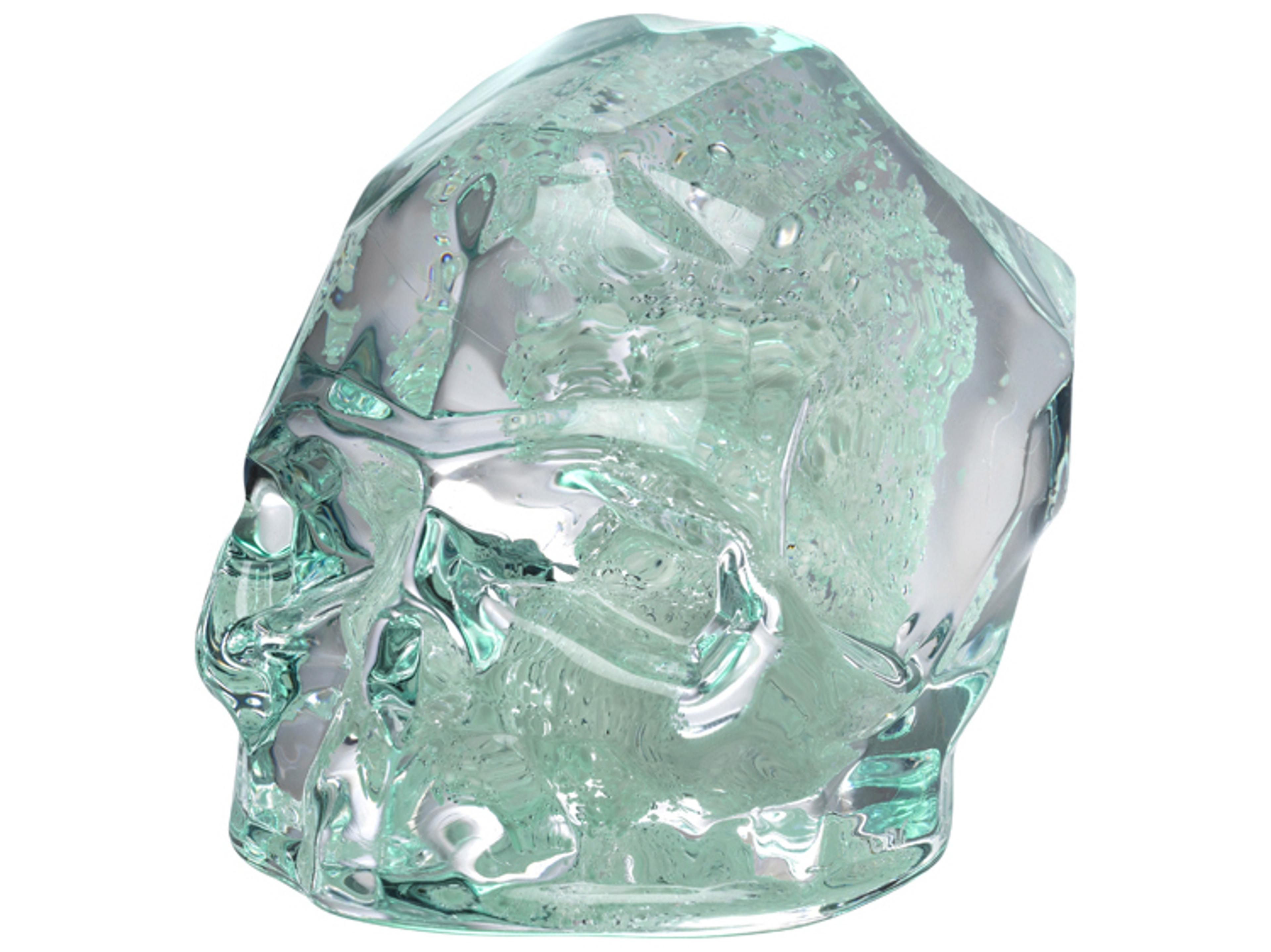 NUDE Memento Mori Luminous Green Faceted Skull