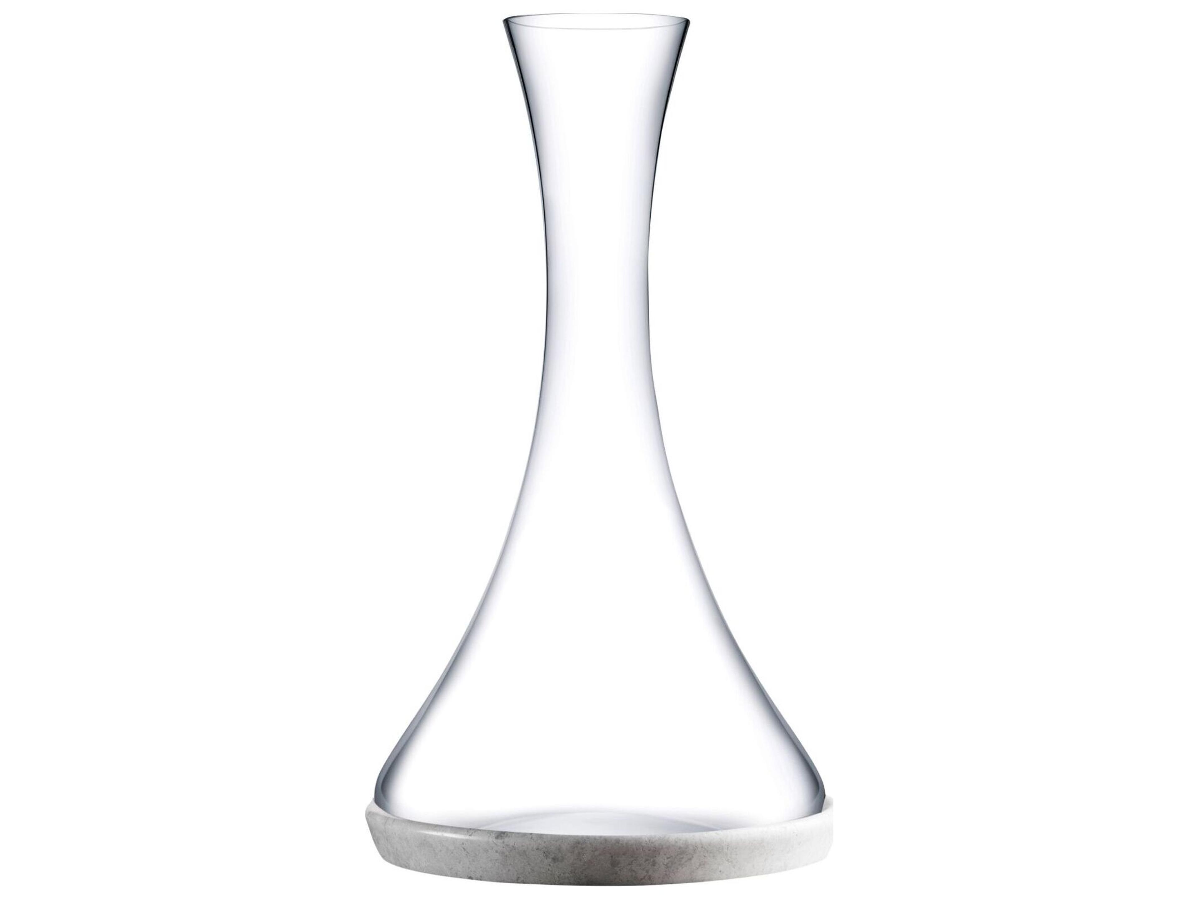 NUDE Jazz Clear Decanter with Marble Base