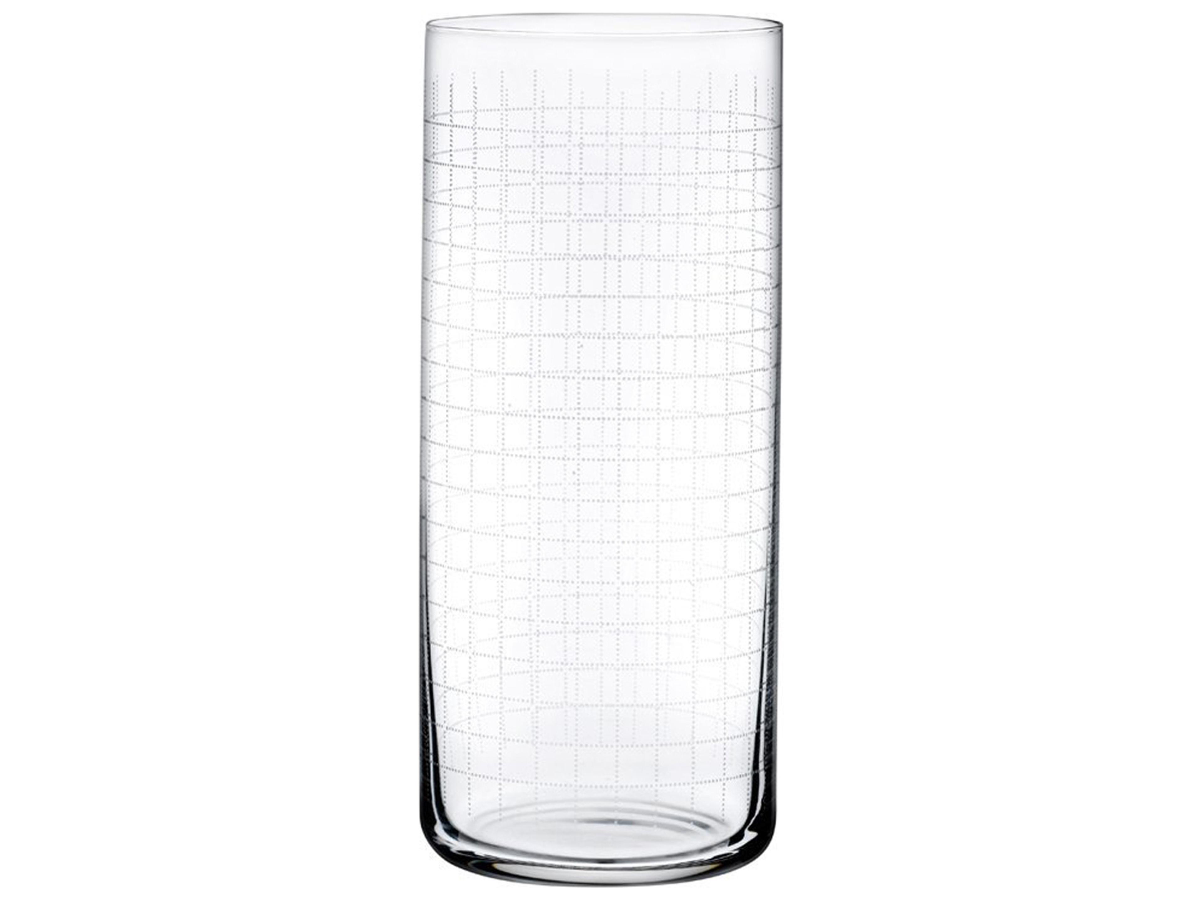 NUDE Finesse Grid Long Drink Glass Set of 4