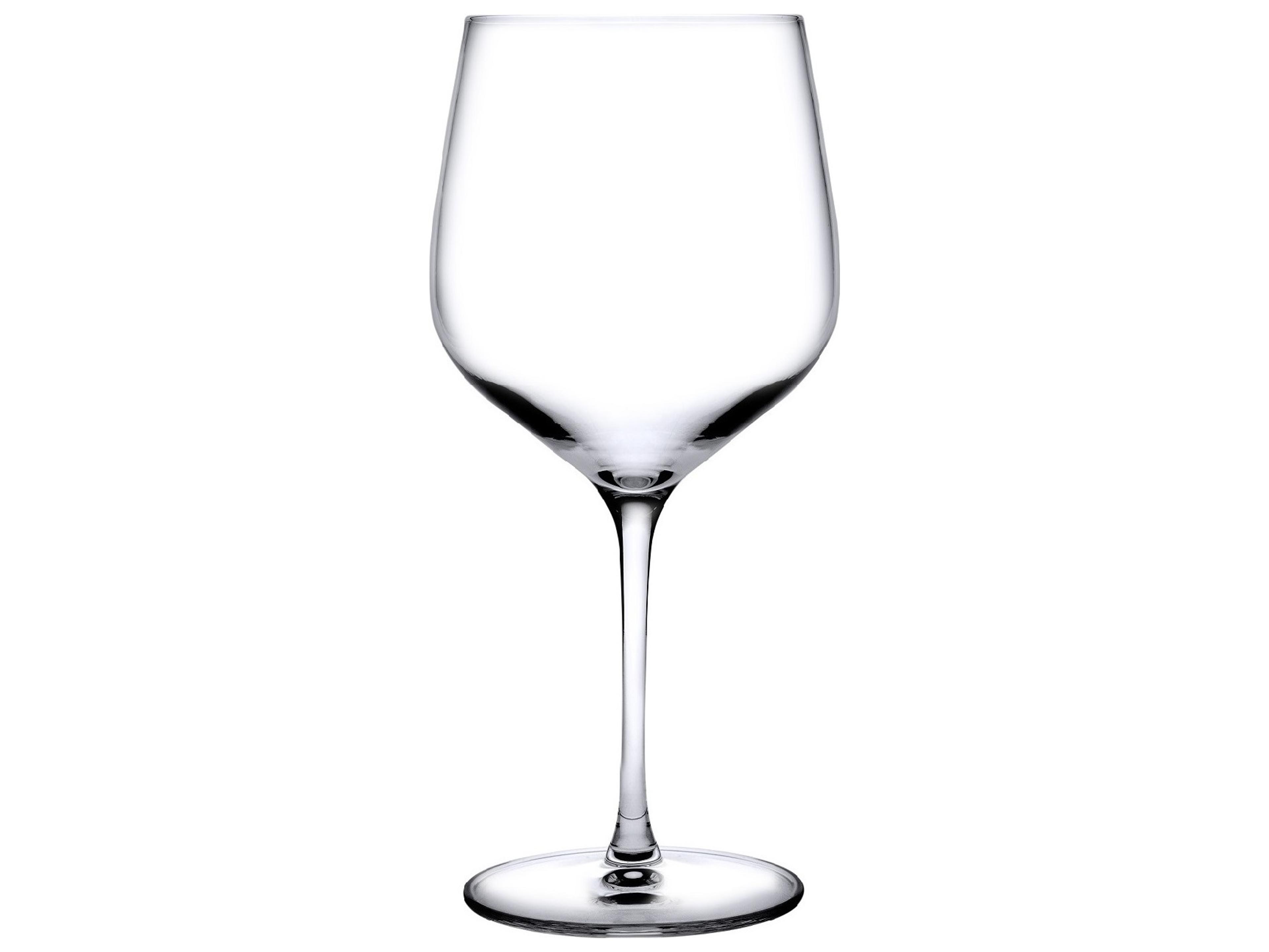 NUDE Refine Clear Burgundy Glass Set of 2