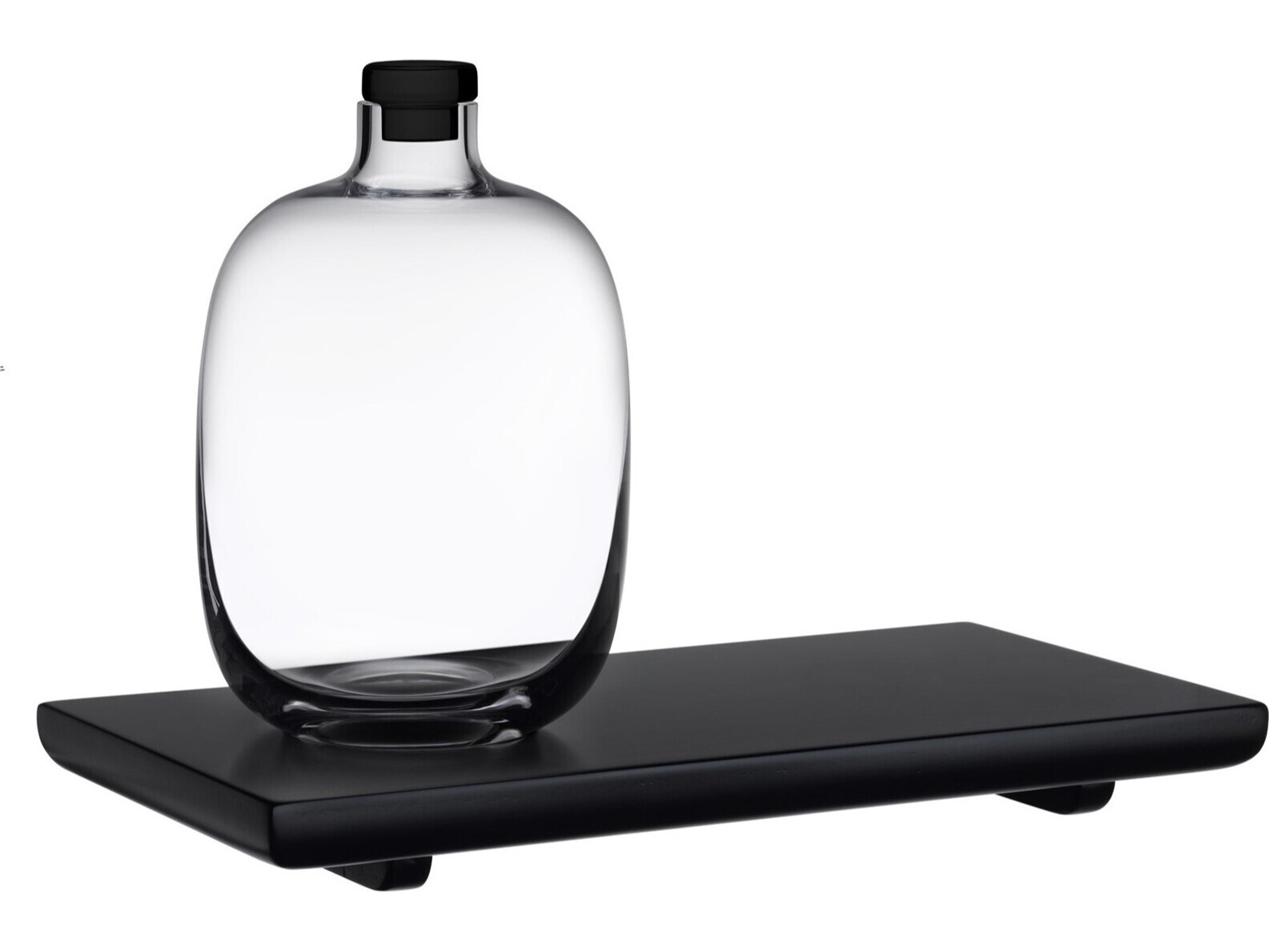 NUDE Malt Clear Whisky Bottle with Wooden Tray