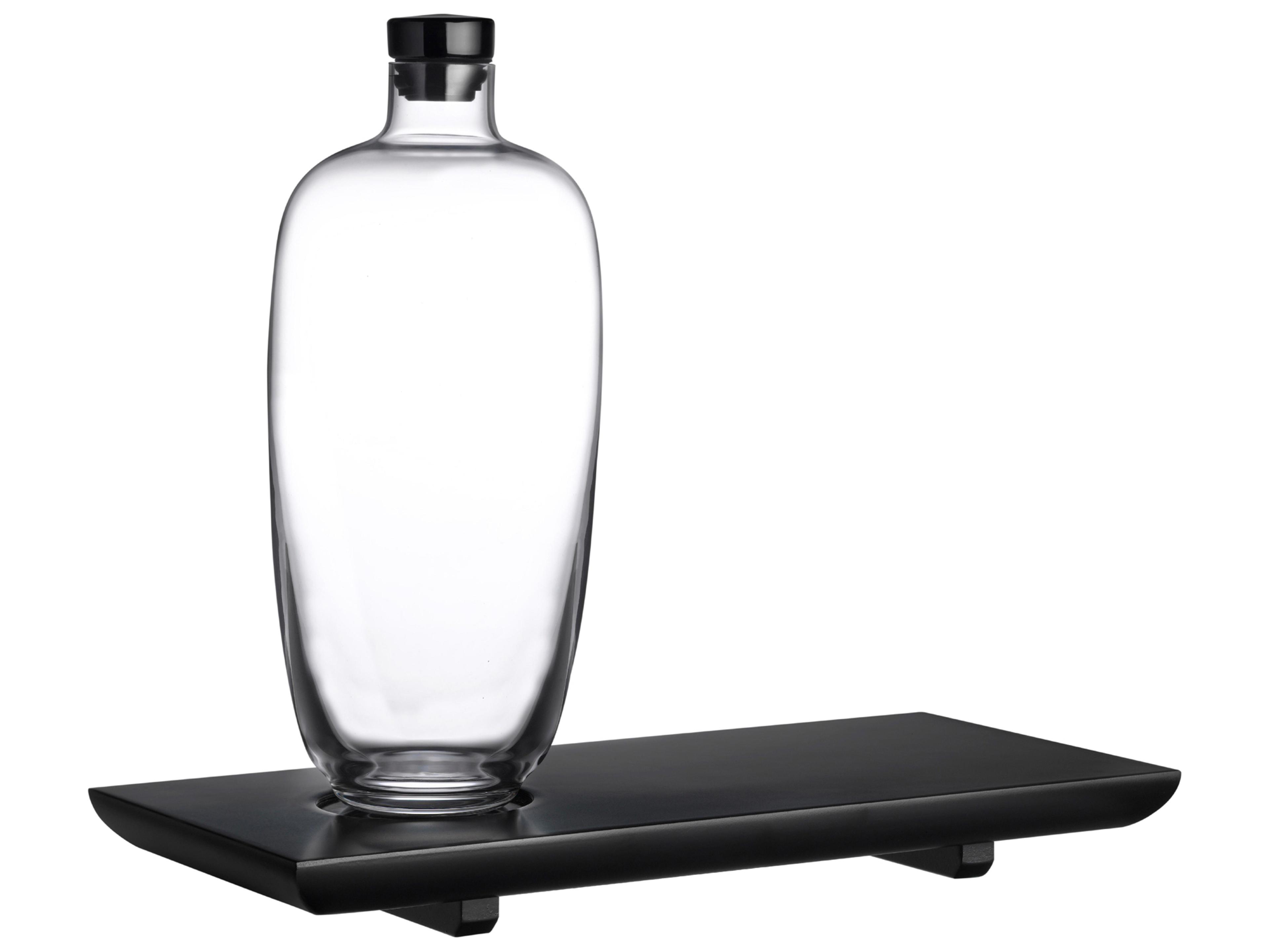NUDE Malt Clear Whisky Bottle with Wooden Tray