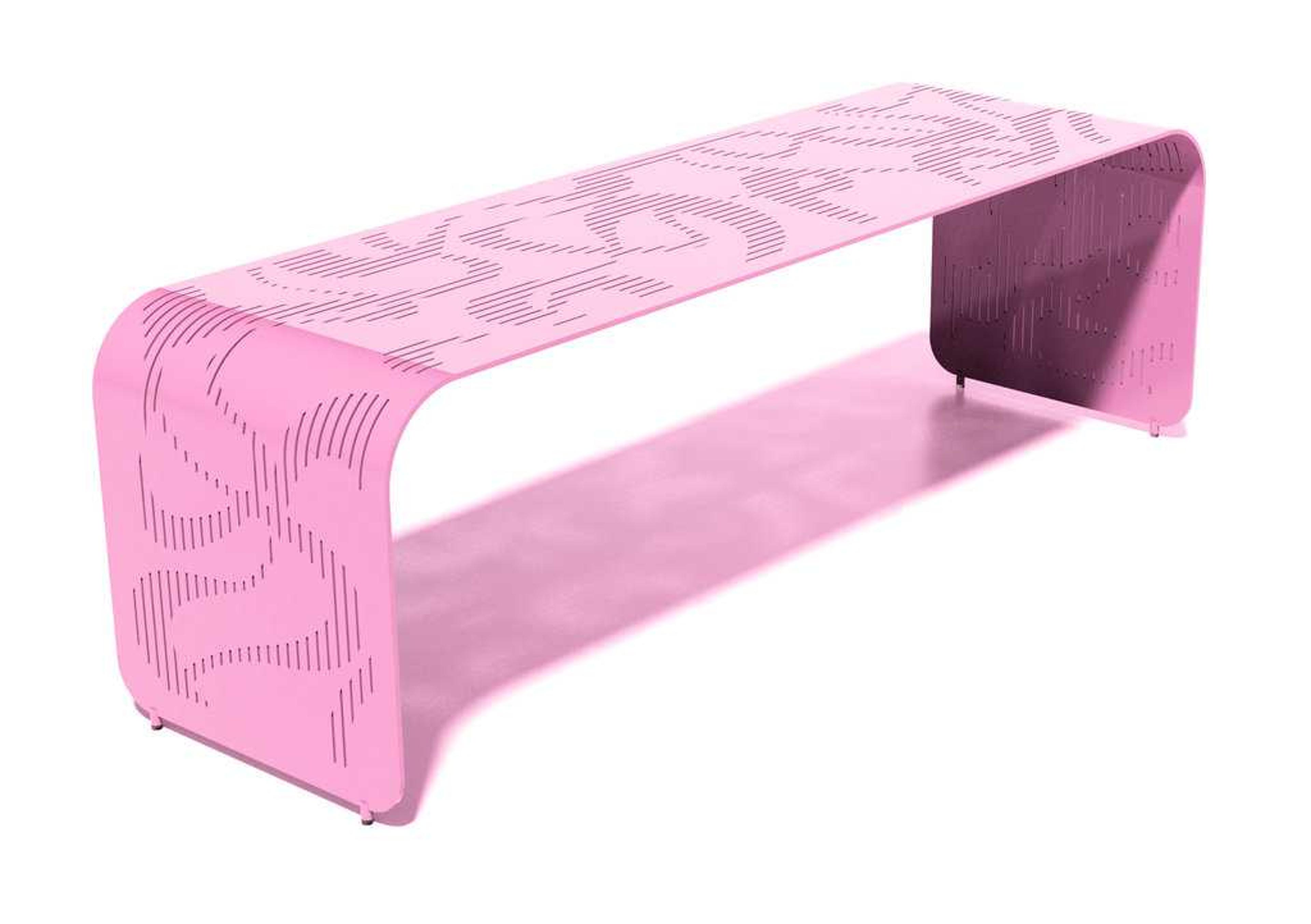 Orange Pink Accent Bench