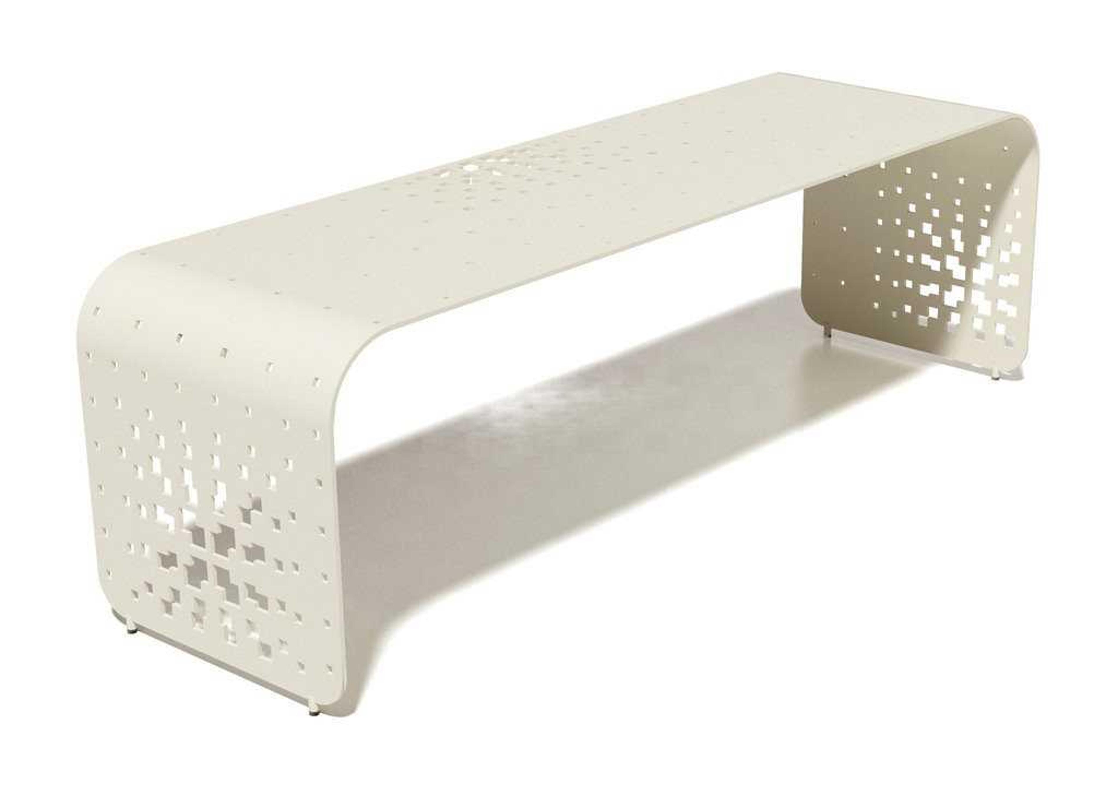 Orange Beige Accent Bench