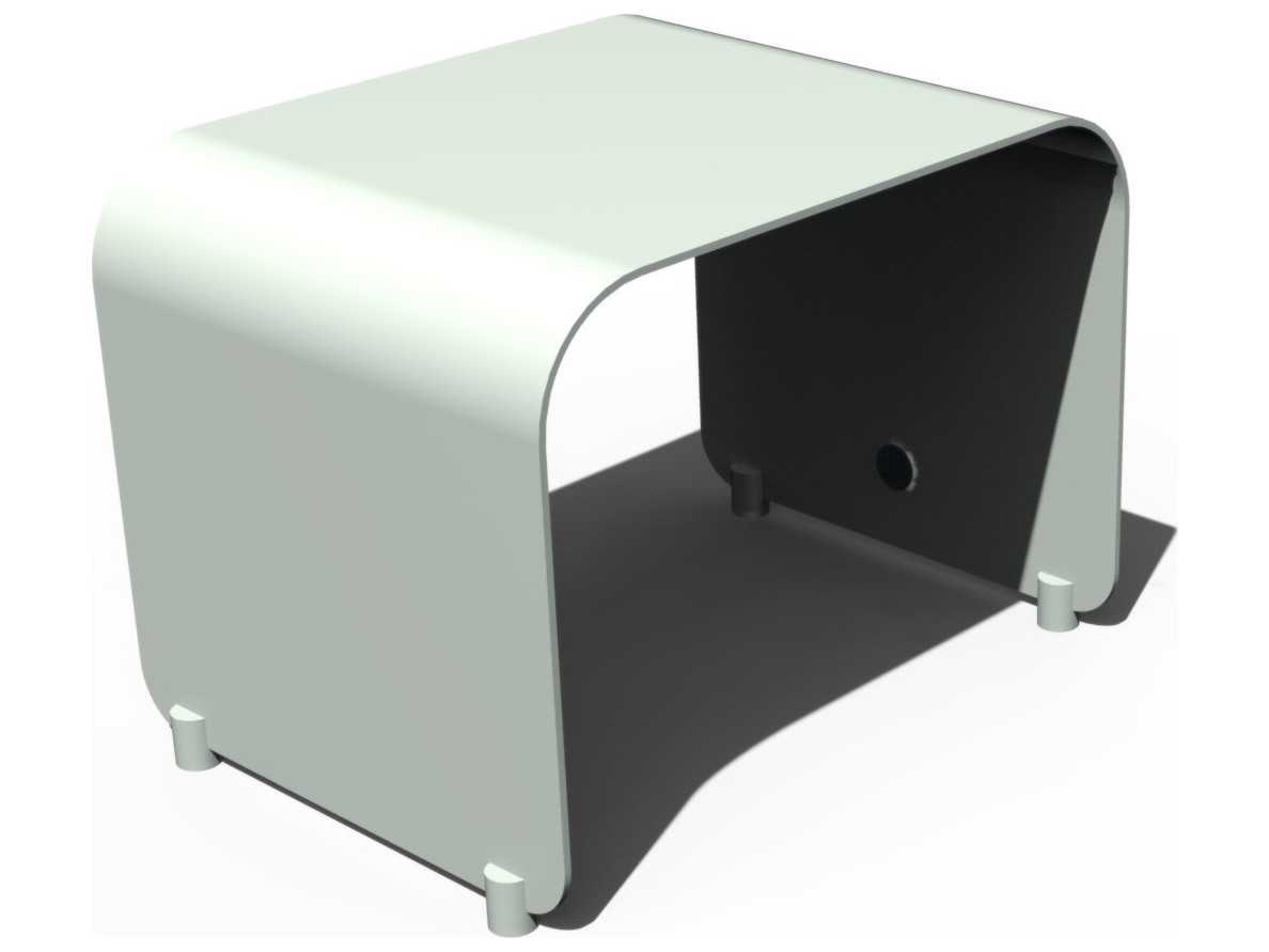 Orange Rectangular Metal End Table