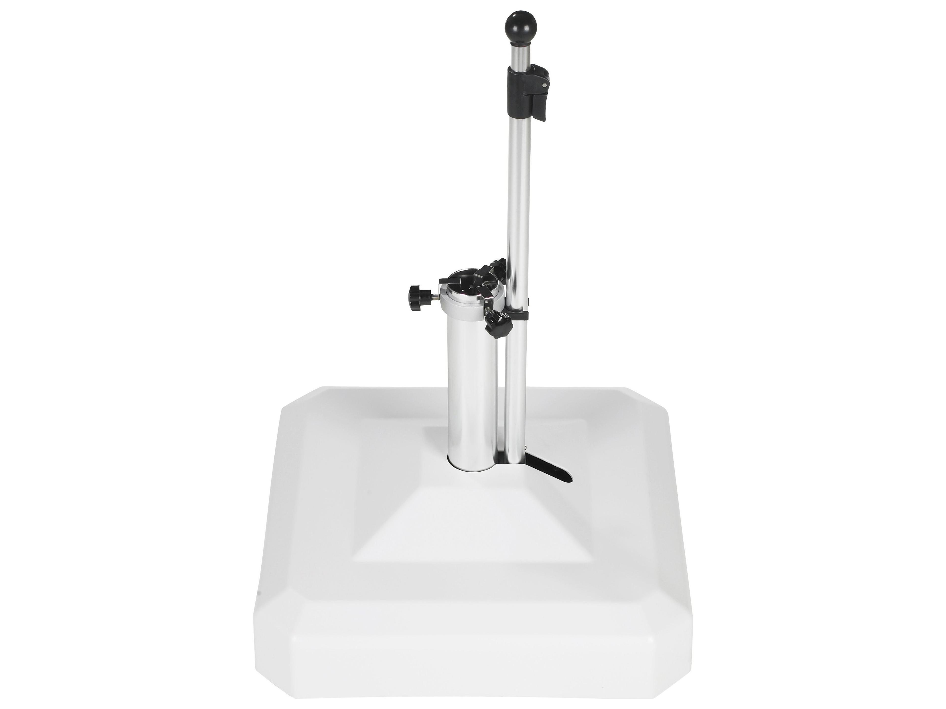 Oasis Rolling Bases 100lb White Zinc Plated Square Umbrella Base