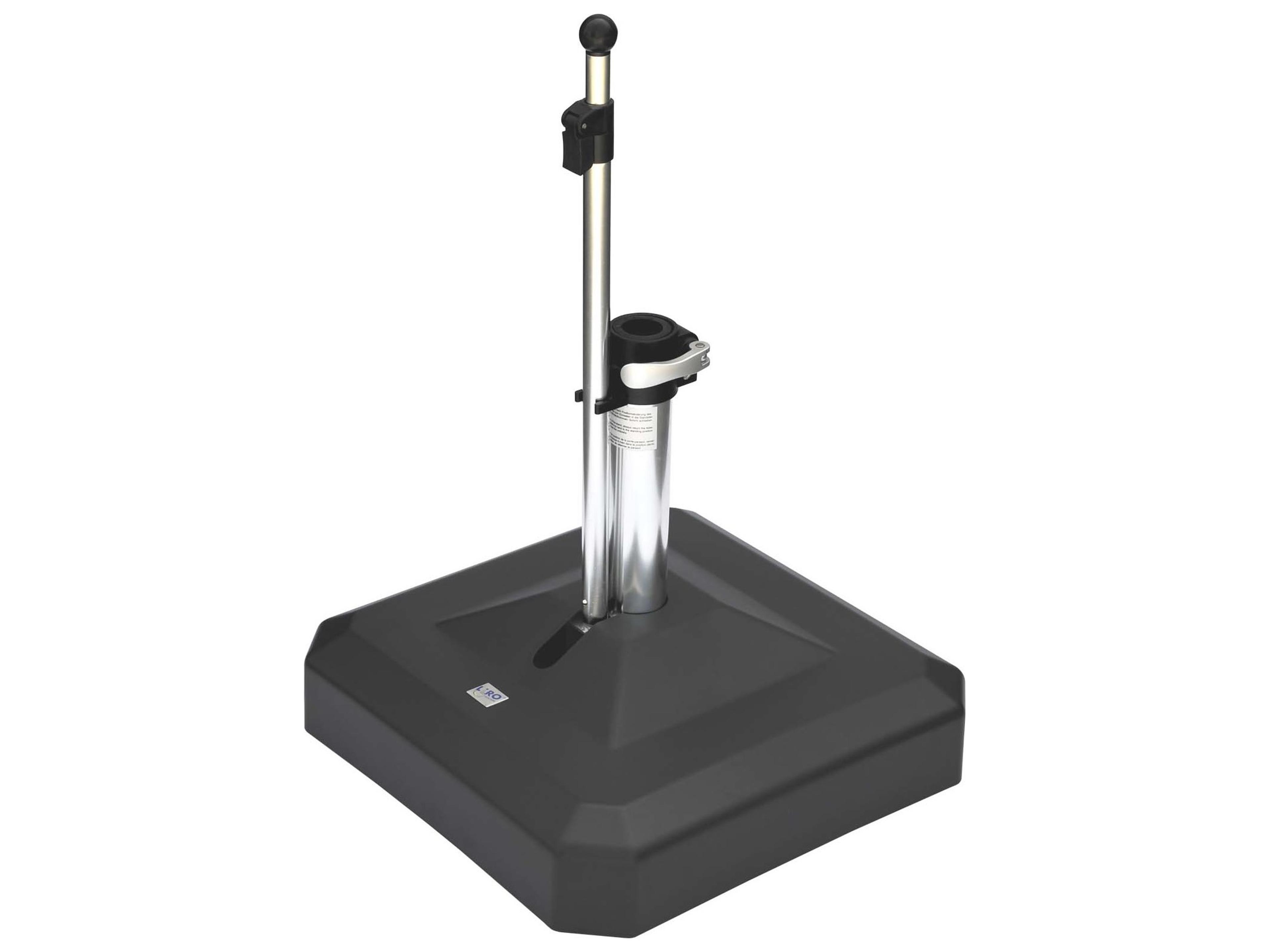 Oasis Rolling Bases 100lb Black Zinc Plated Square Umbrella Base