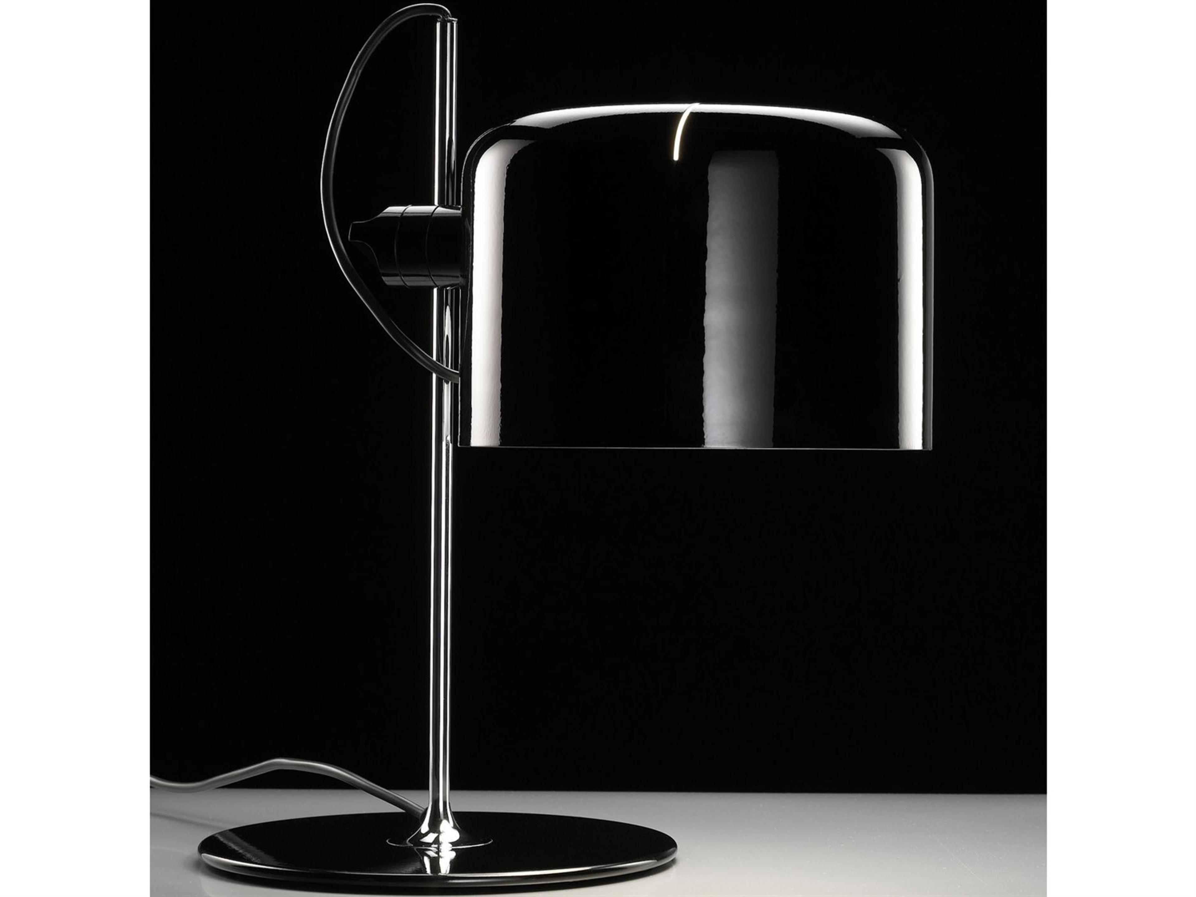 Oluce Coupe Black Chrome Table Lamp