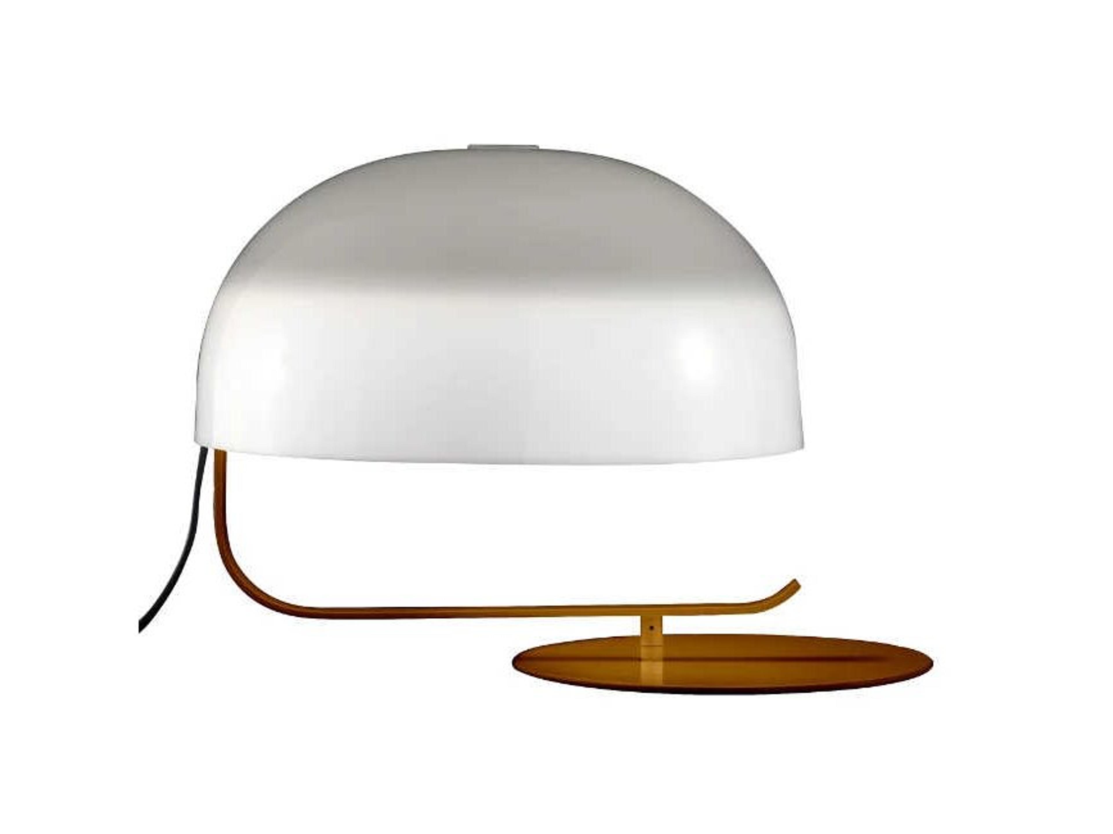 Oluce Zanuso Nut Brown Chrome Table Lamp