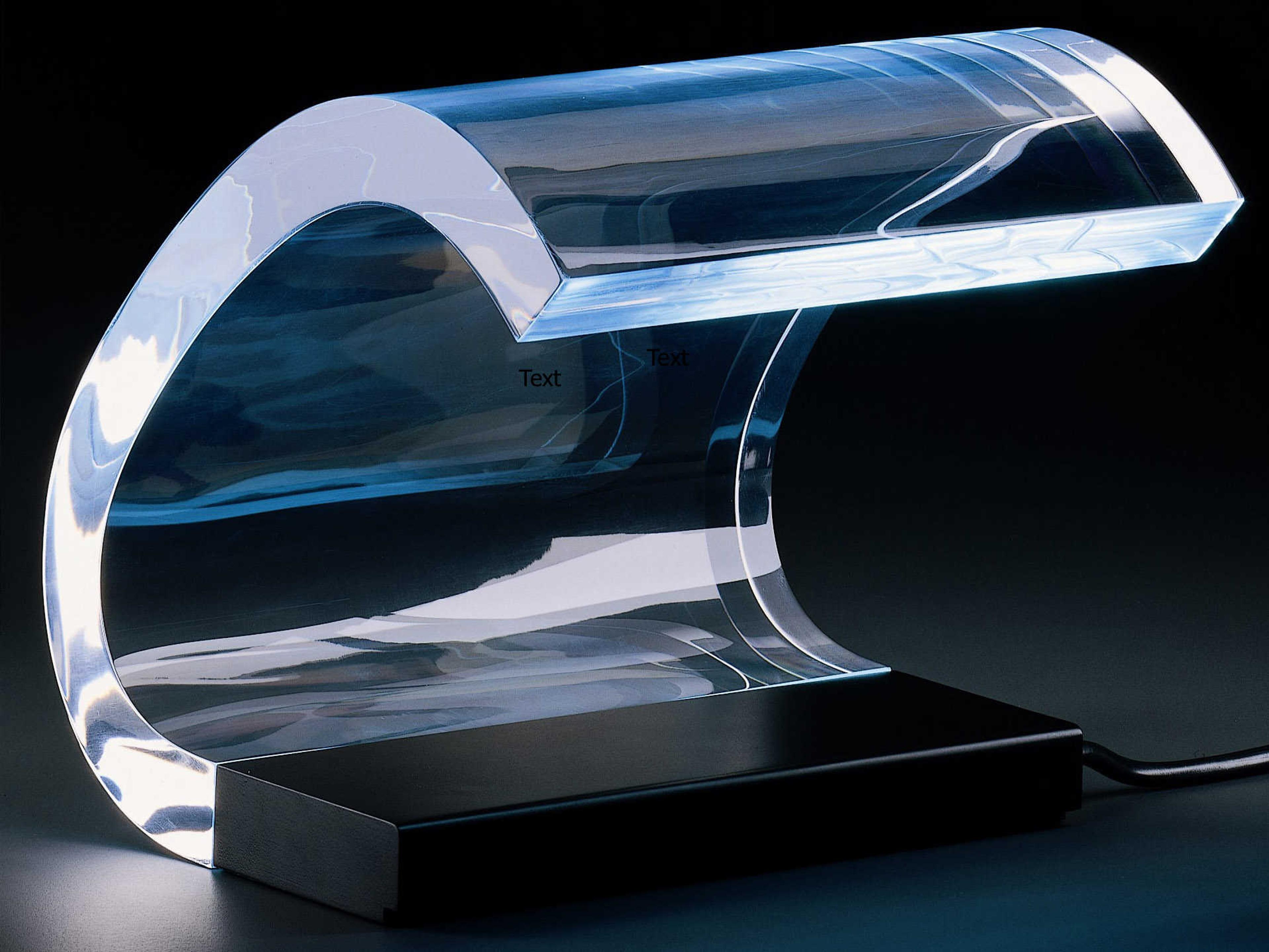 Oluce Acrilica Black Transparent LED Table Lamp