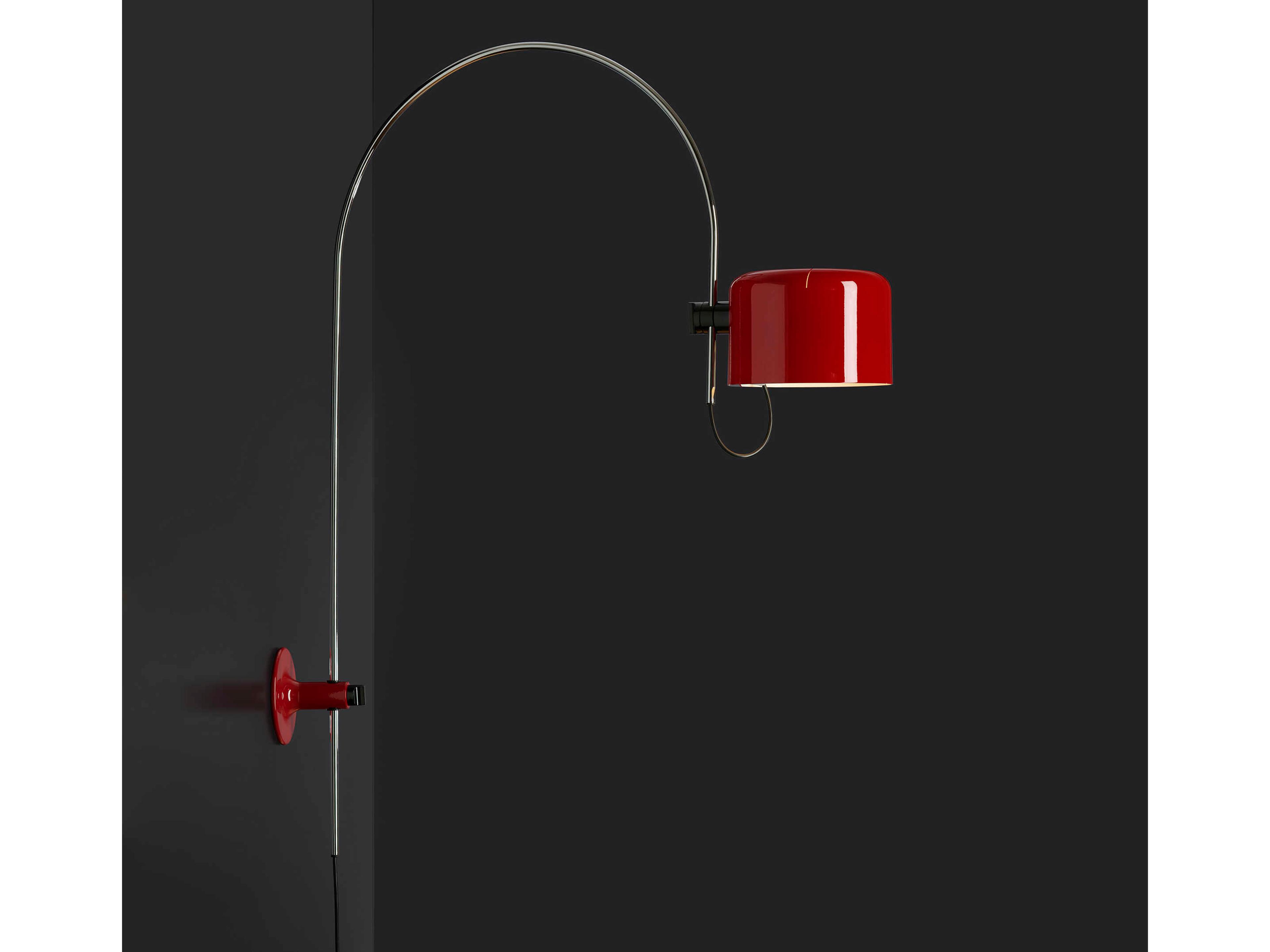 Oluce Coupe 1-Light Red Swing Wall Sconce