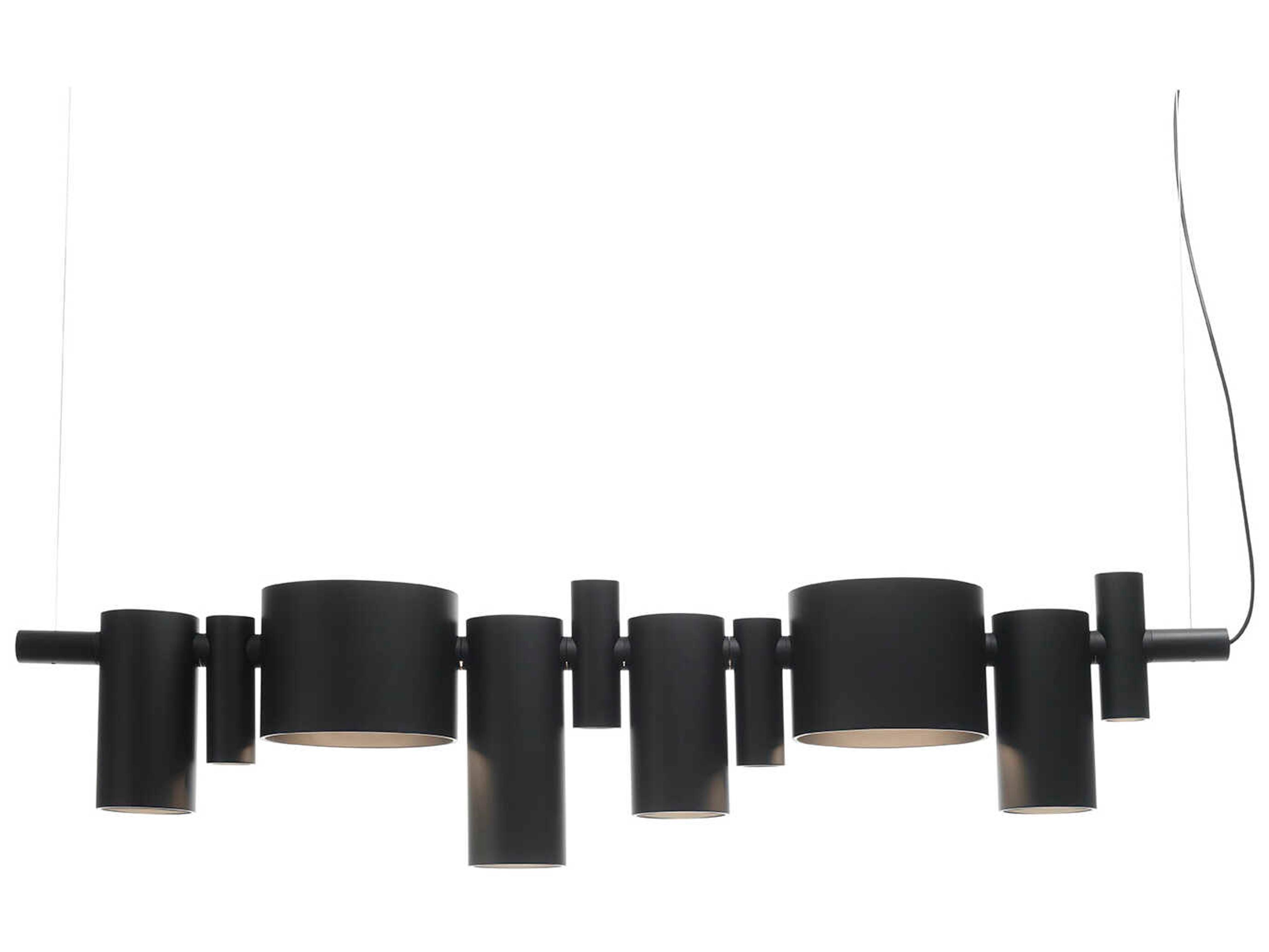 Oluce Dancing Queen 1-Light Matt Black Geometric Island Pendant