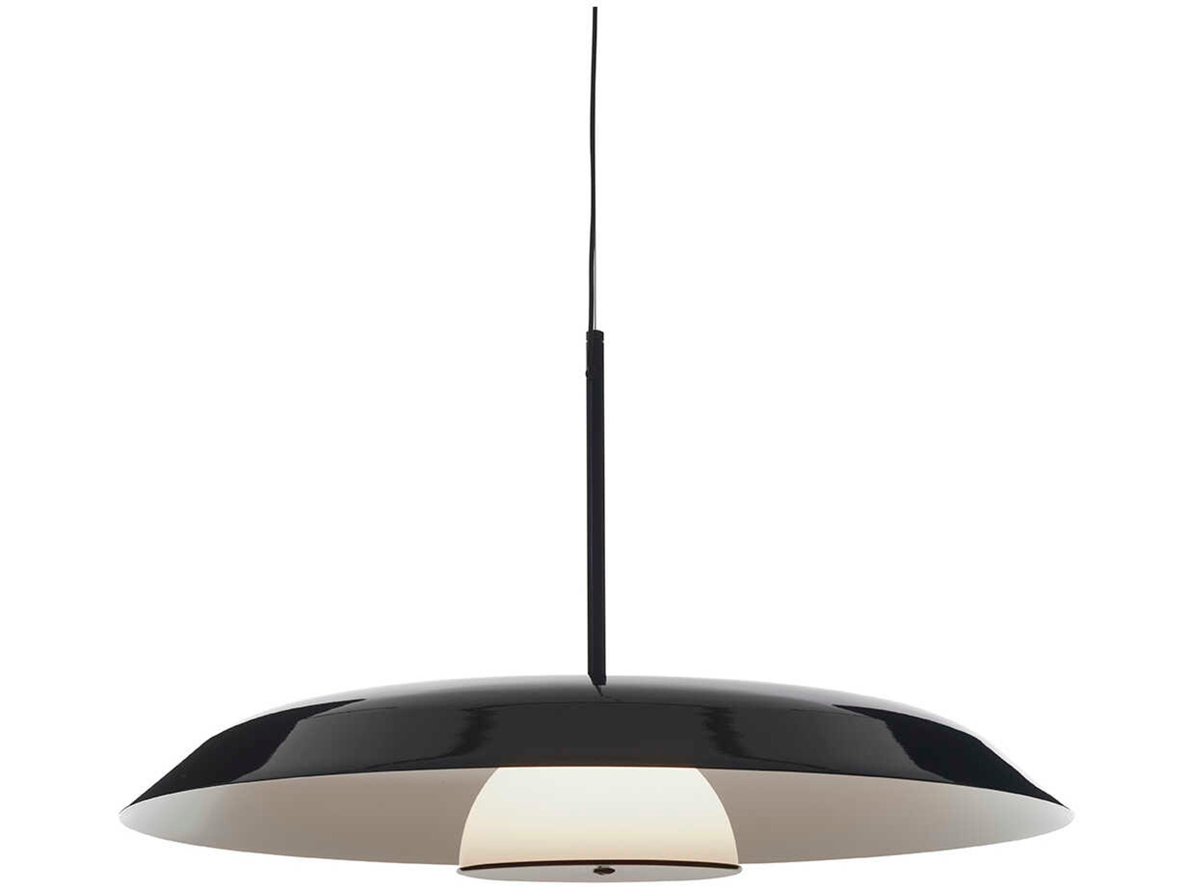 Oluce Iride 1-Light Lacquered Black Pendant