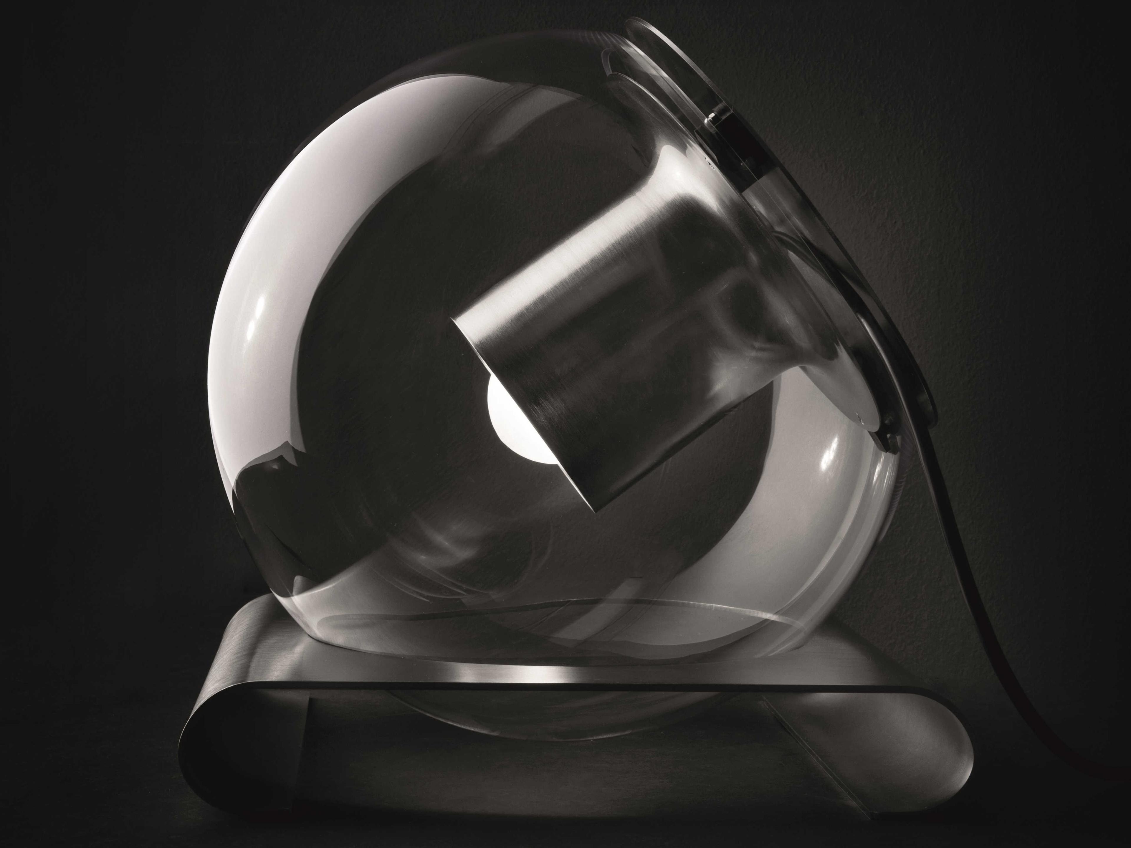 The Globe Plated Nickel Glass Table Lamp