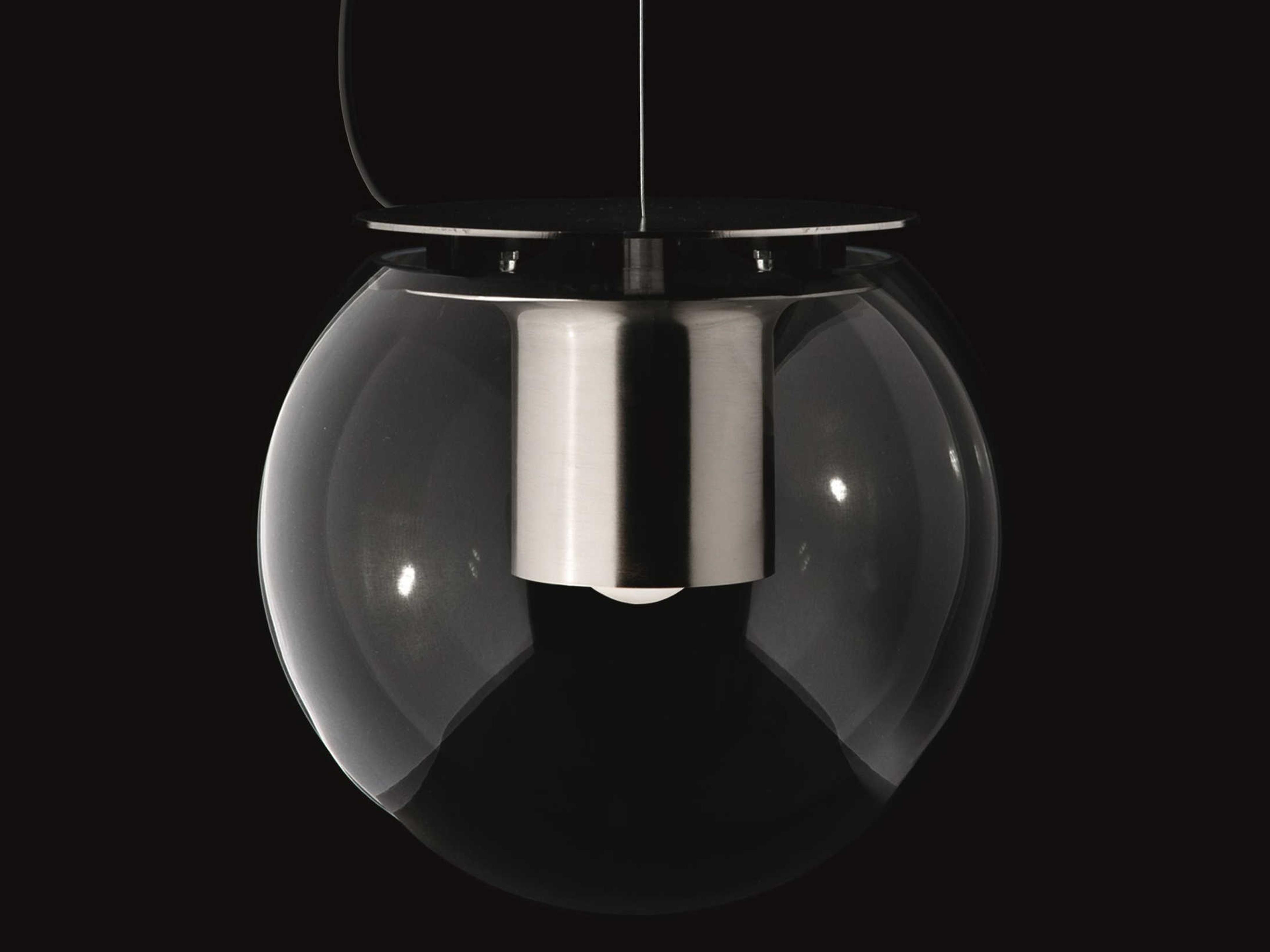 The Globe 1-Light Satin Nickel Glass Mini Pendant