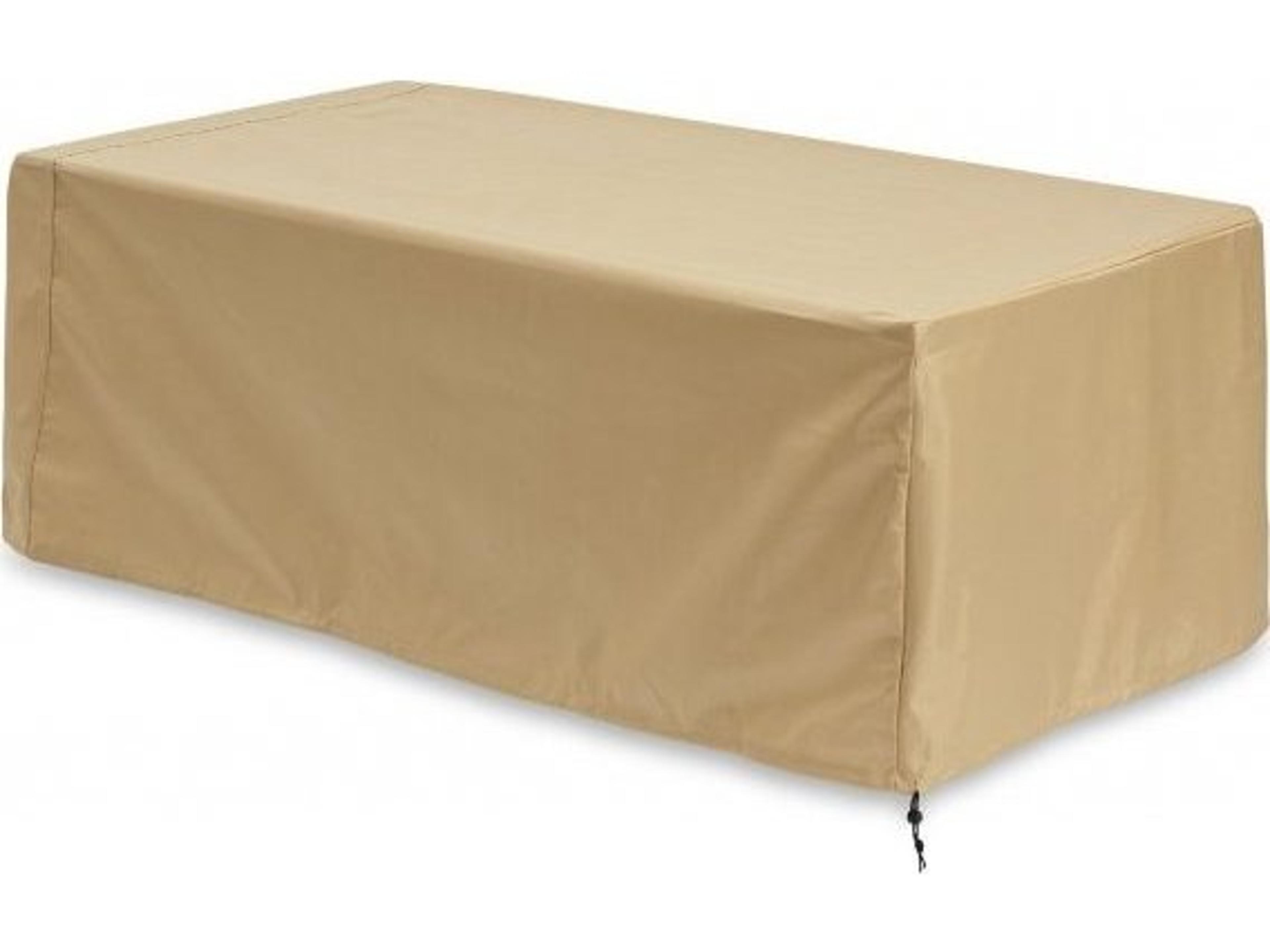 Outdoor Greatroom Rectangular Tan Protective Cover Kenwood Linear Fire Pit Table