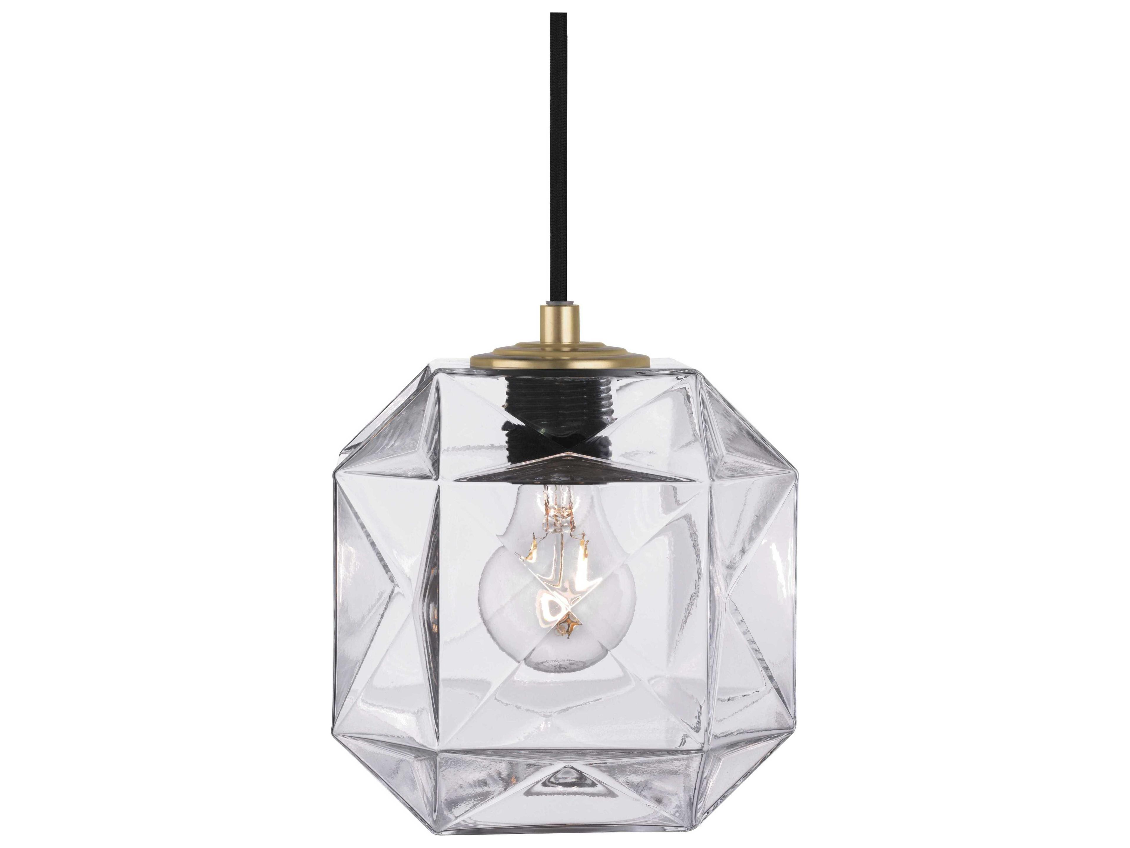 Oggetti Mimo 1-Light Clear Glass Geometric Mini Pendant