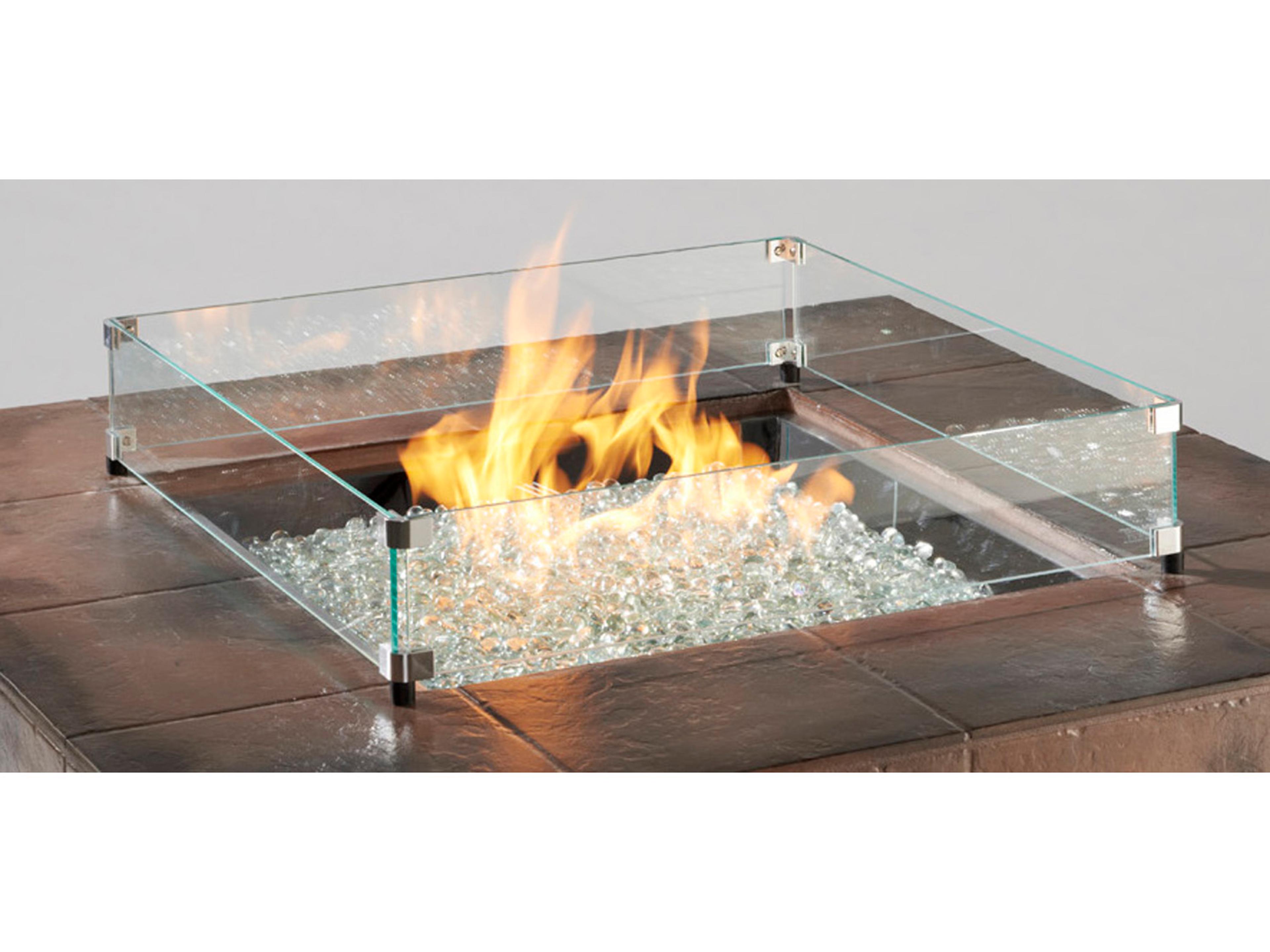 Outdoor Greatroom Classic 28'' Square Tempered Glass Wind Guard