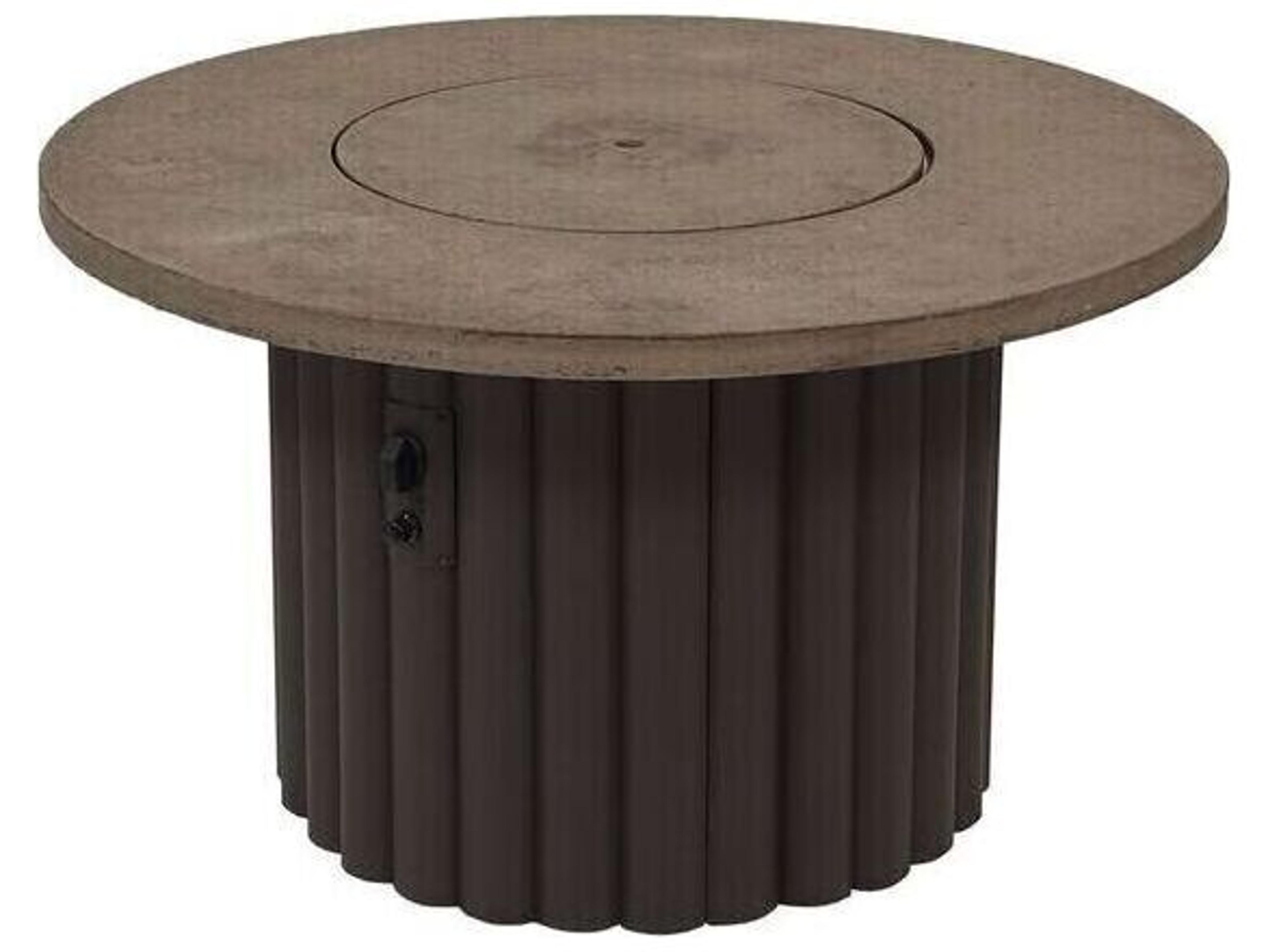 Outdoor Greatroom Reverie Cast Aluminum Round Fire Pit Table
