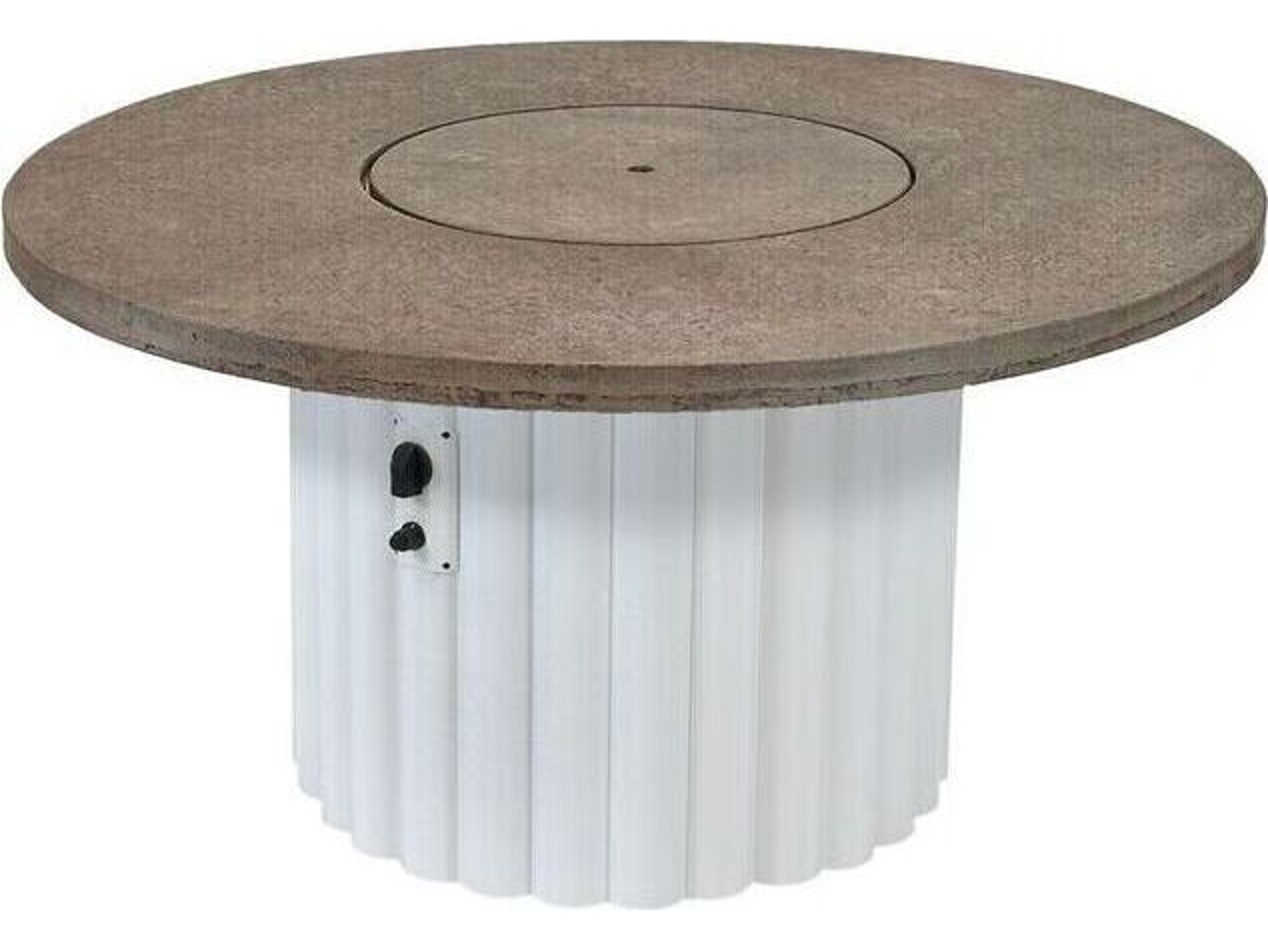 Outdoor Greatroom Reverie Cast Aluminum Round Fire Pit Table