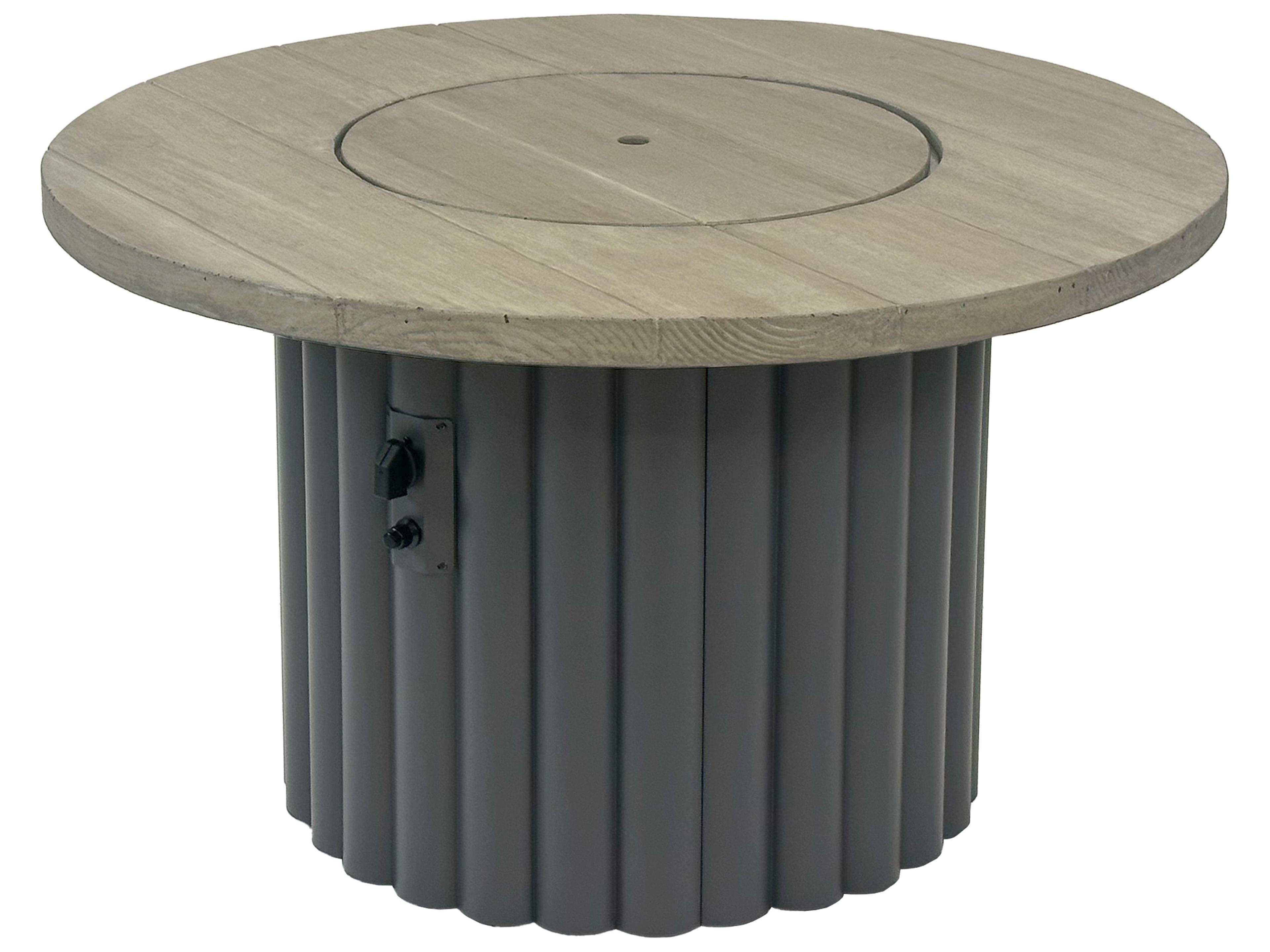 Outdoor Greatroom Reverie Cast Aluminum Round Fire Pit Table