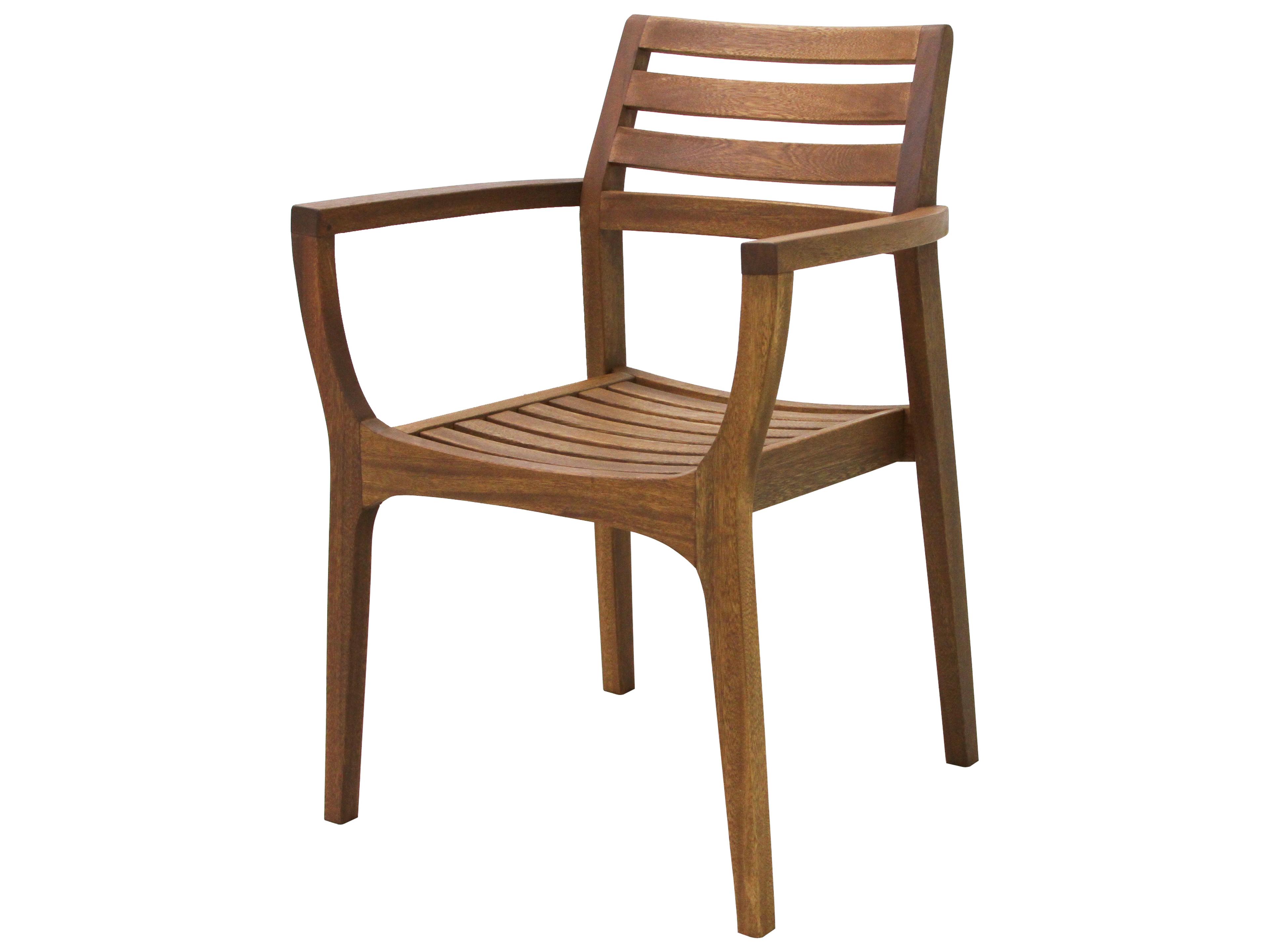 Outdoor Interiors Eucalyptus Danish Stacking Chairs (Price Includes Four)
