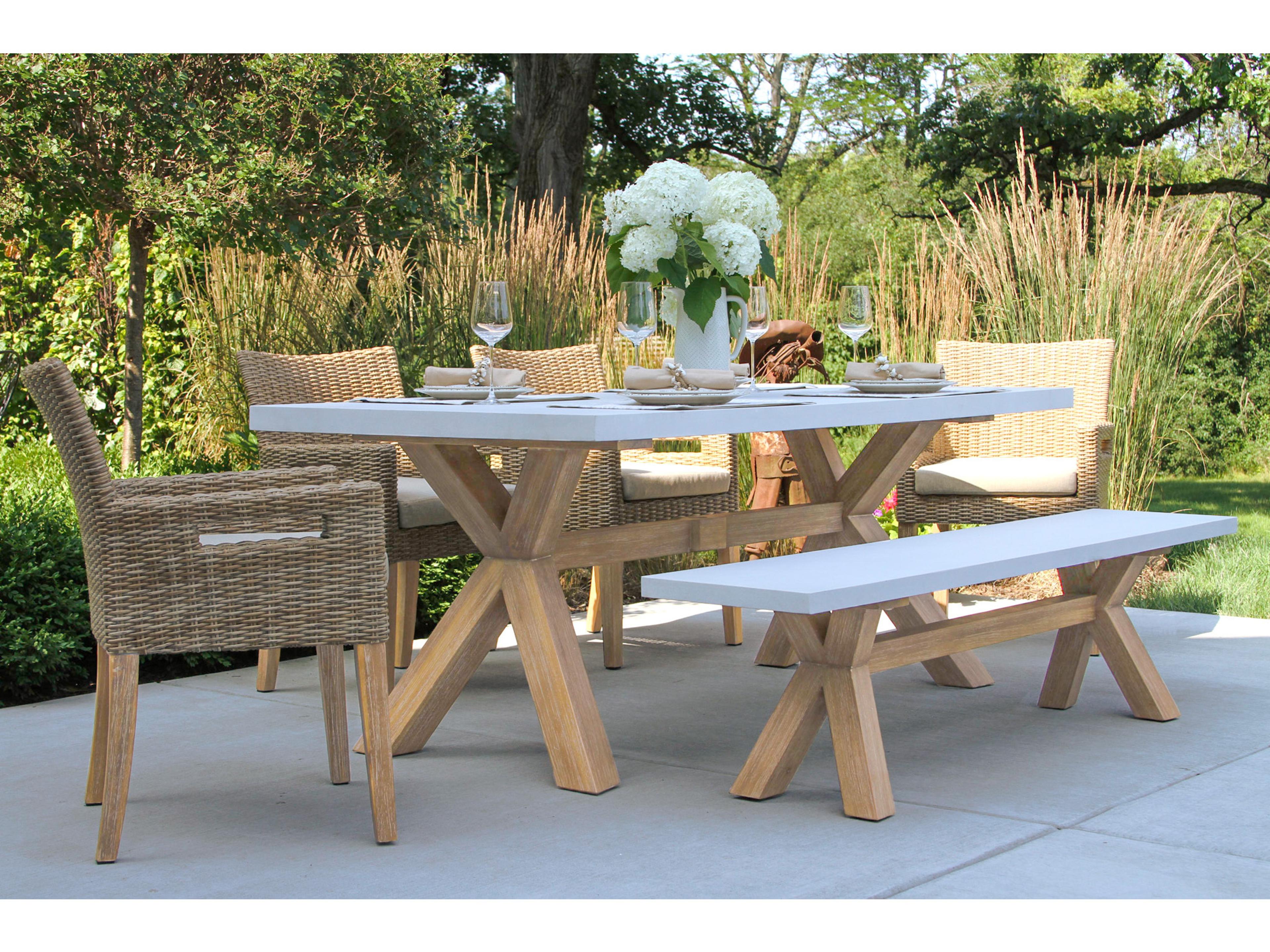 Outdoor Interiors Antique Wash Patio Dining Set