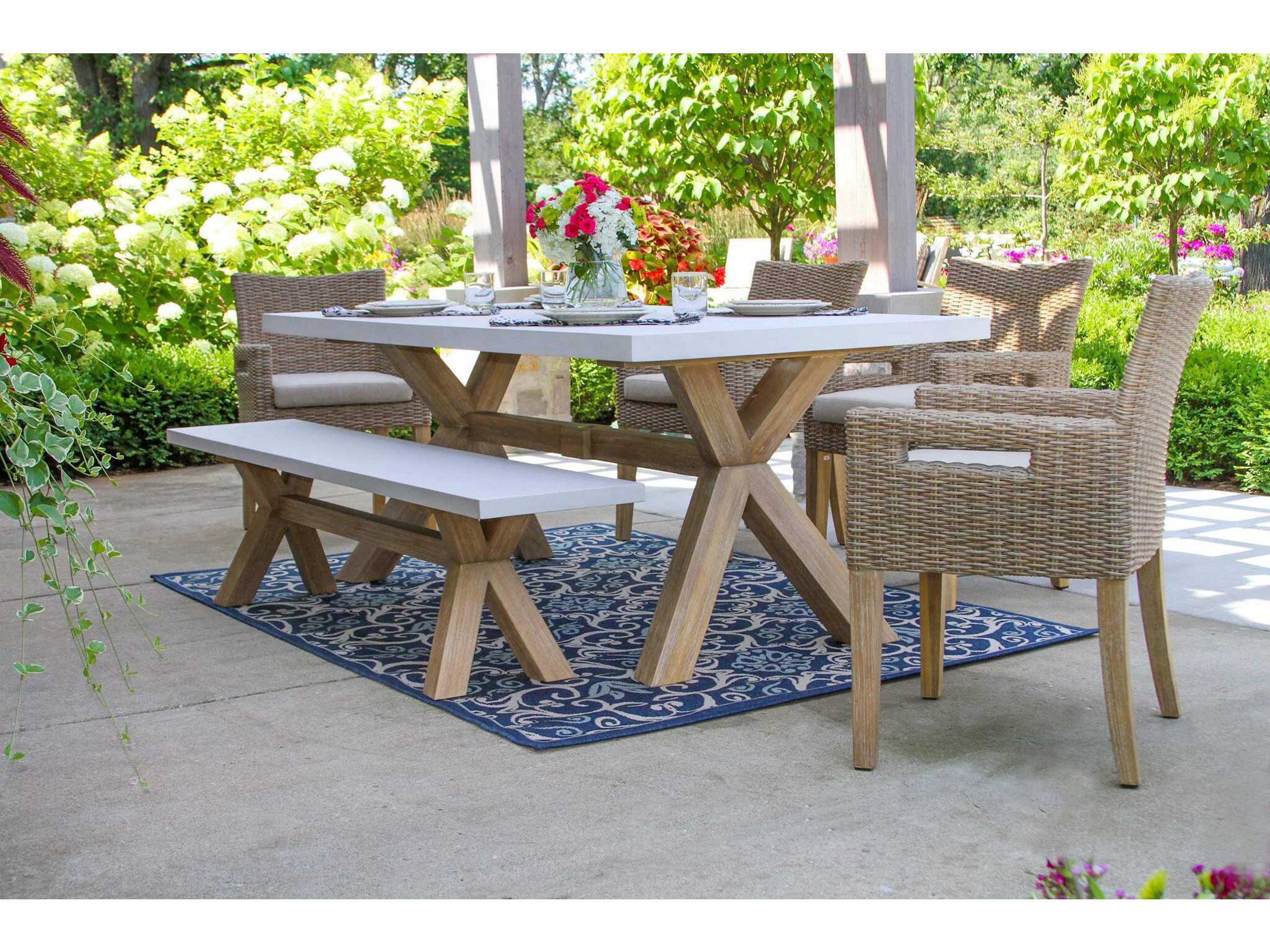 Outdoor Interiors Antique Wash Patio Dining Set