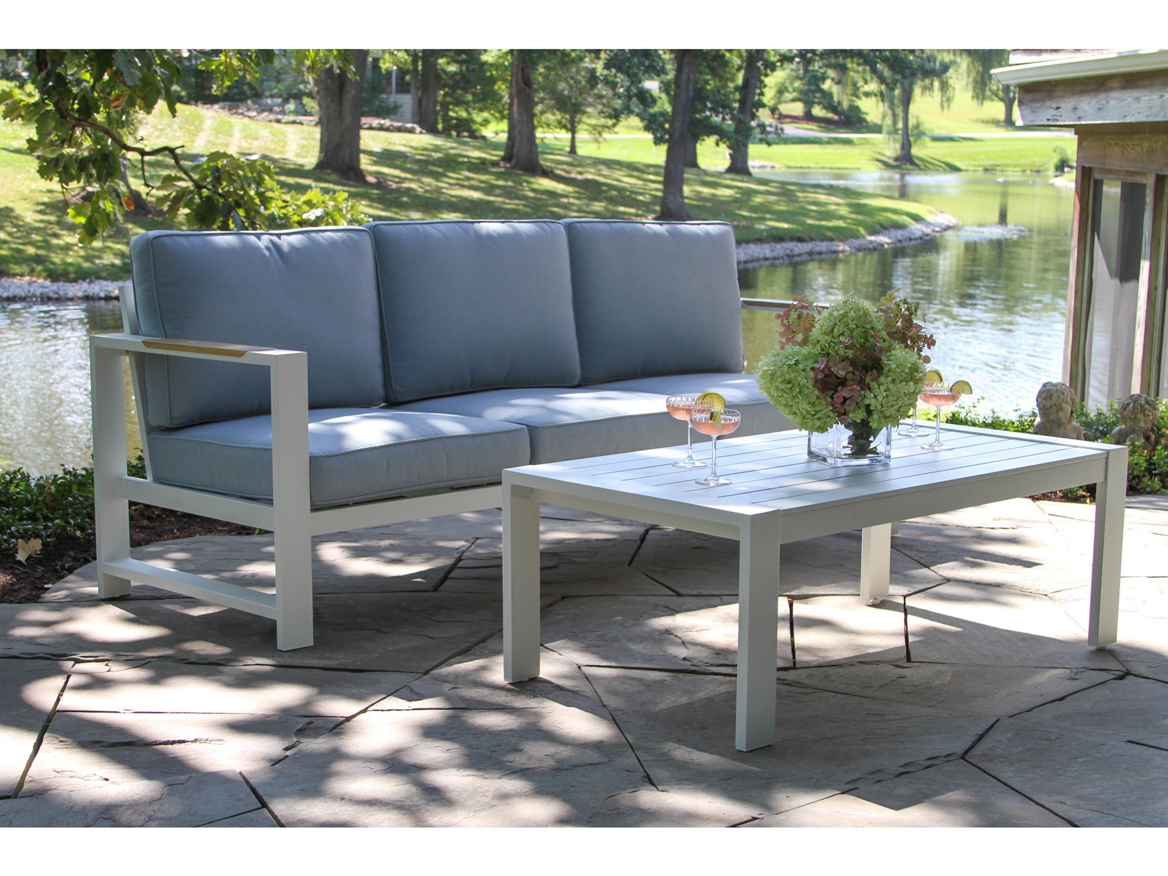 Outdoor Interiors Sienna Aluminum Cushion Lounge Set