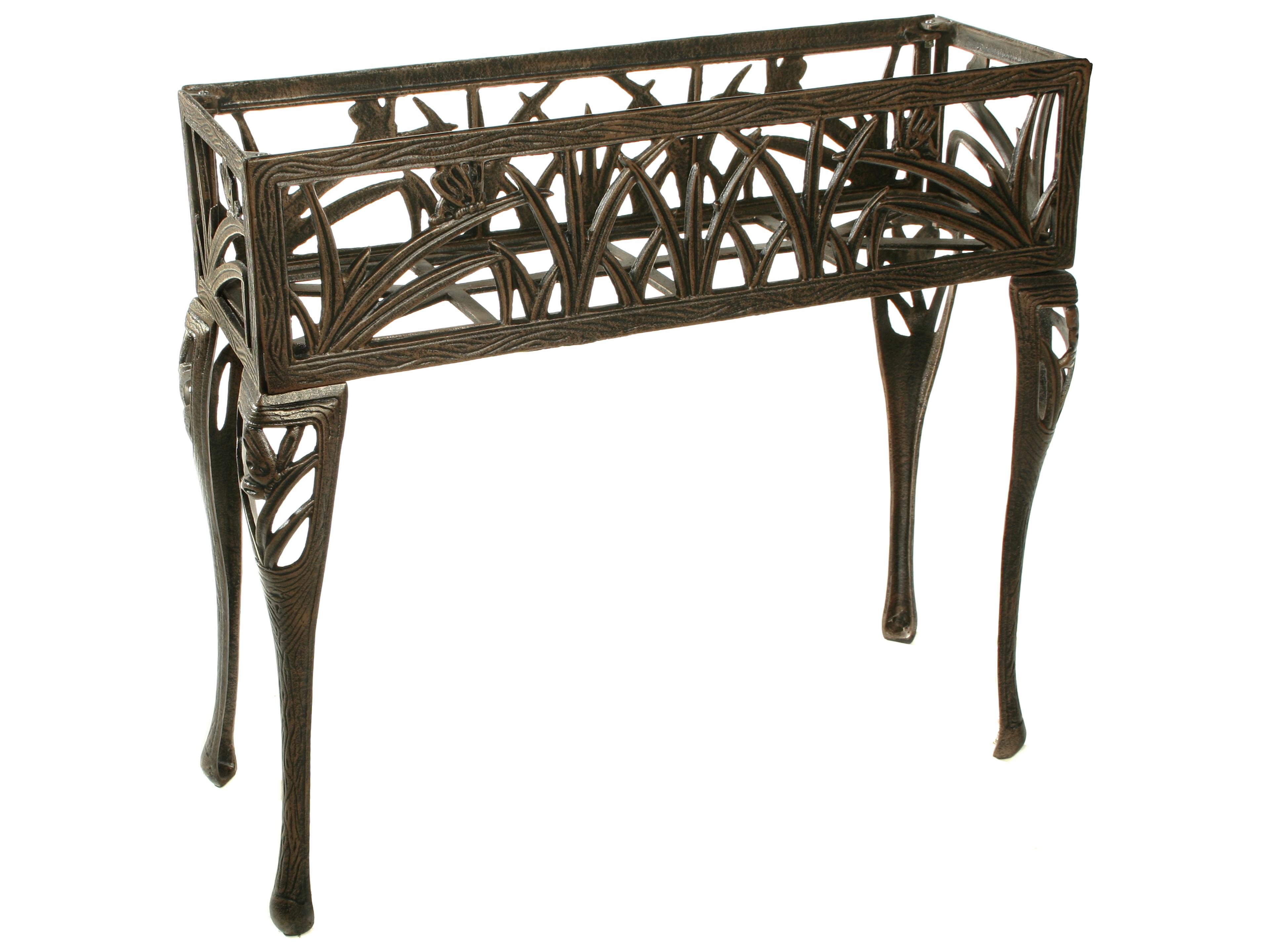 Oakland Living Butterfly Cast Aluminum Rectangular Tall 34'' Plant Stand