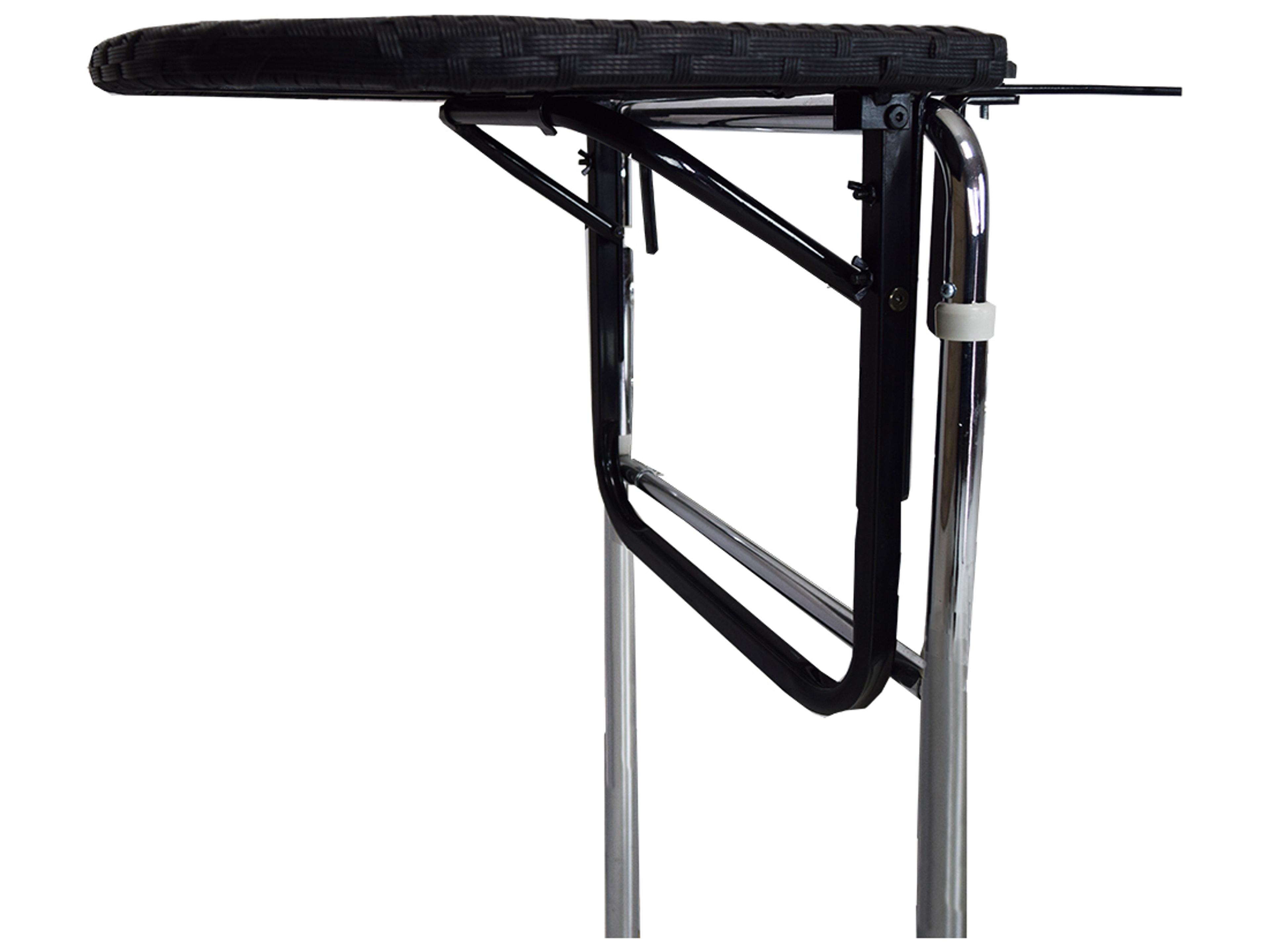 Oakland Living Black Wicker Patio Counter Table with Adjustable Clamps