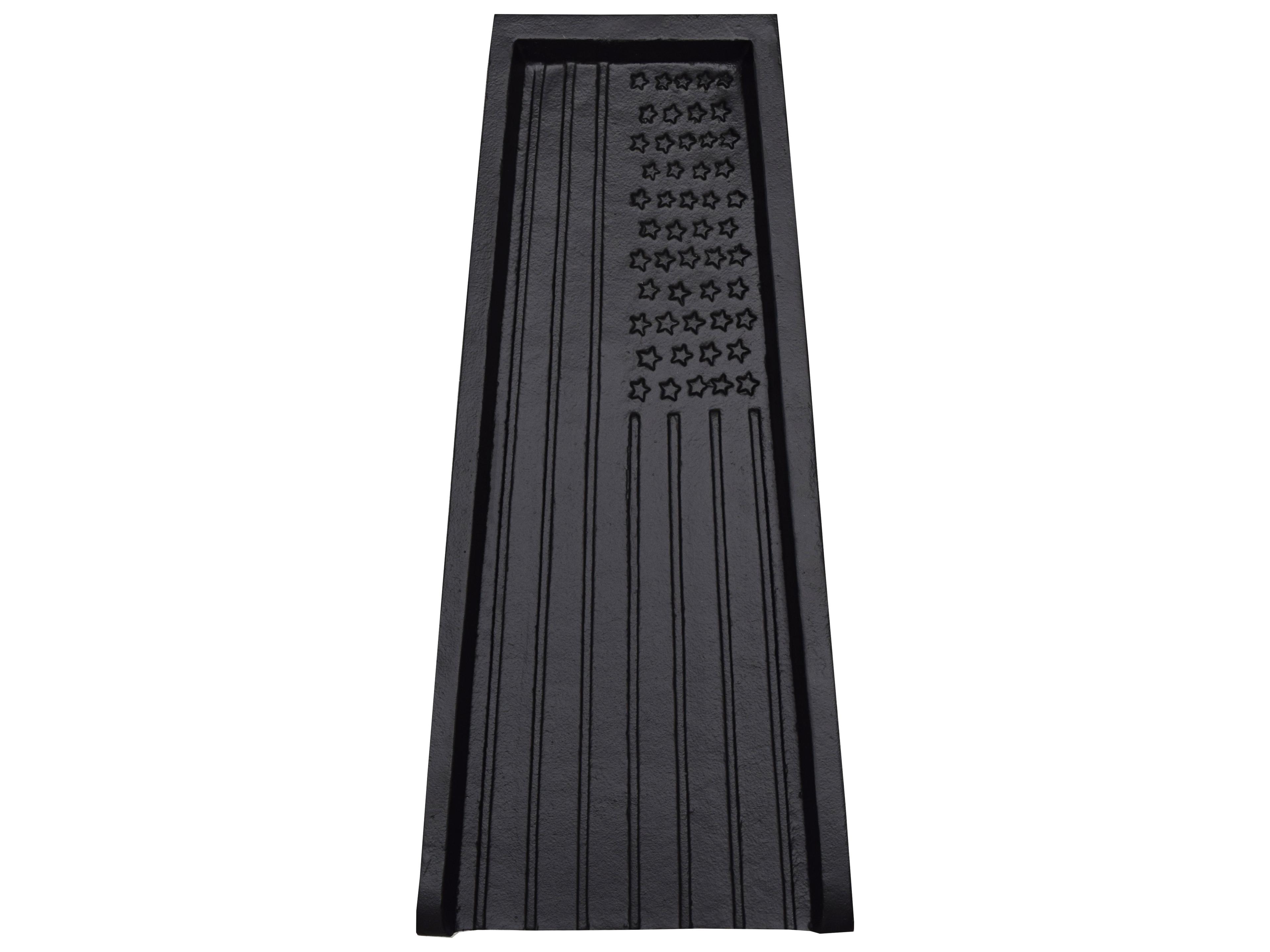 Oakland Living Black USA Patriotic Flag Cast Aluminum Downspout Gutter 24'' Splash Block