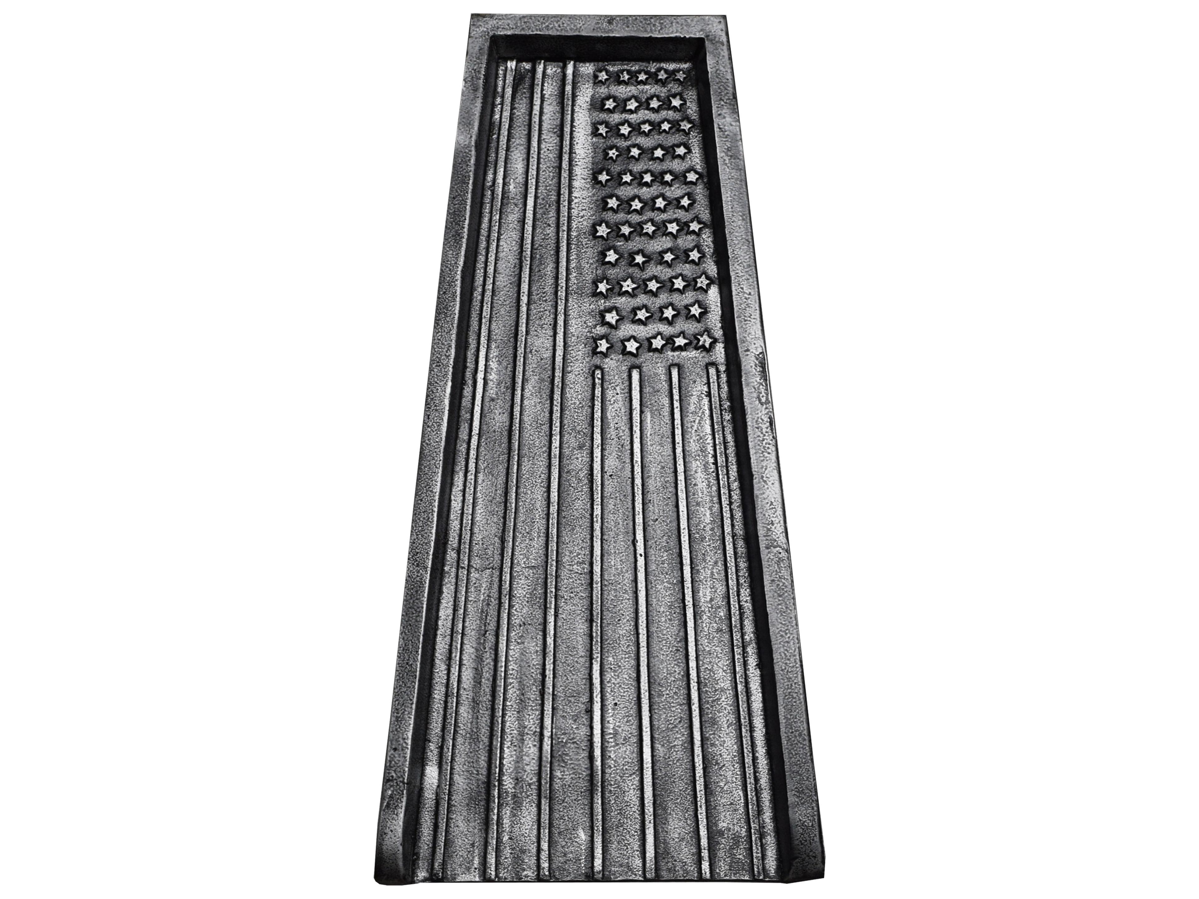 Oakland Living Silver USA Patriotic Flag Cast Aluminum Downspout Gutter 24'' Splash Block