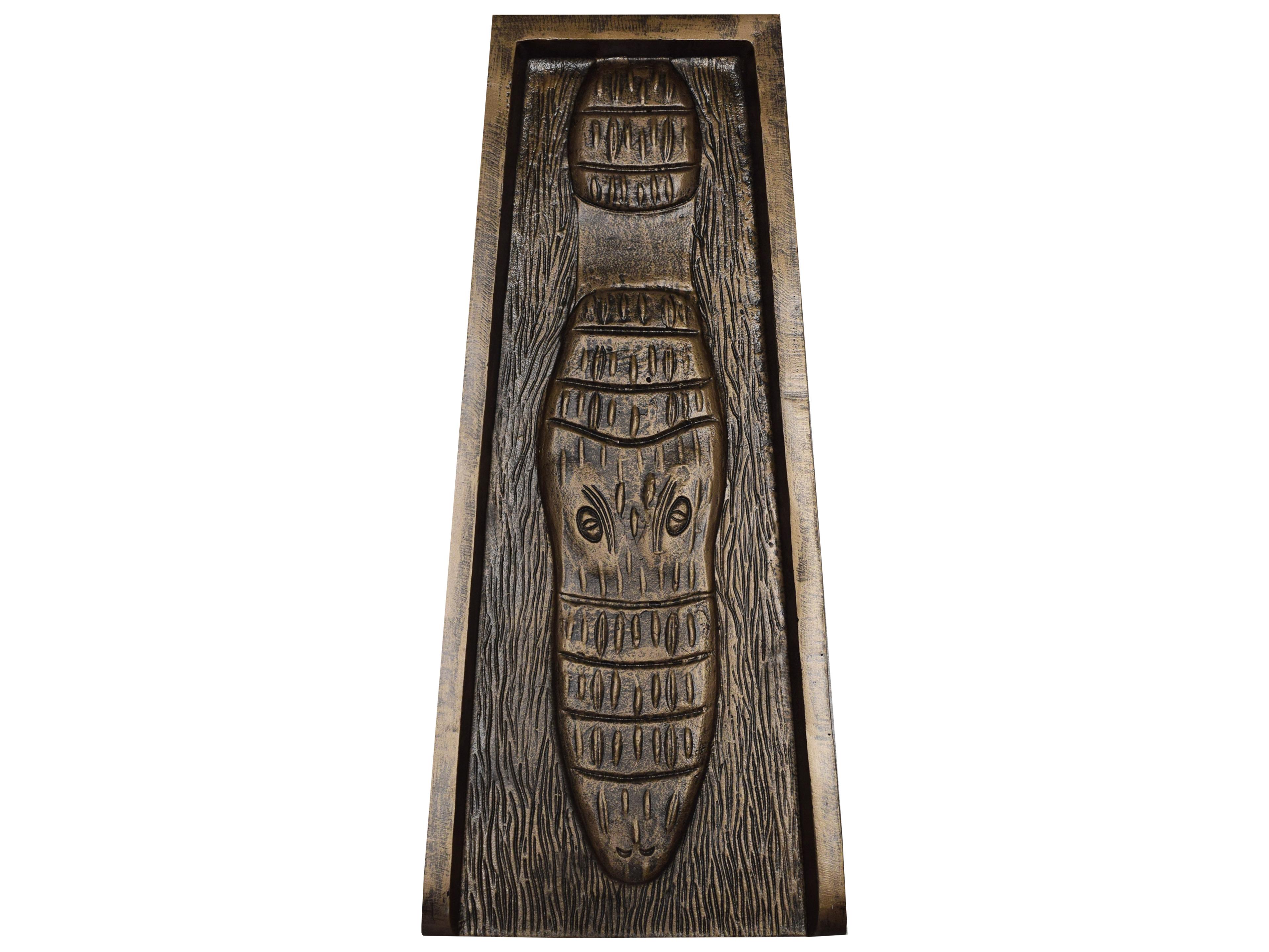 Oakland Living Bronze Alligator Crocodile Cast Aluminum Downspout Gutter 24'' Splash Block