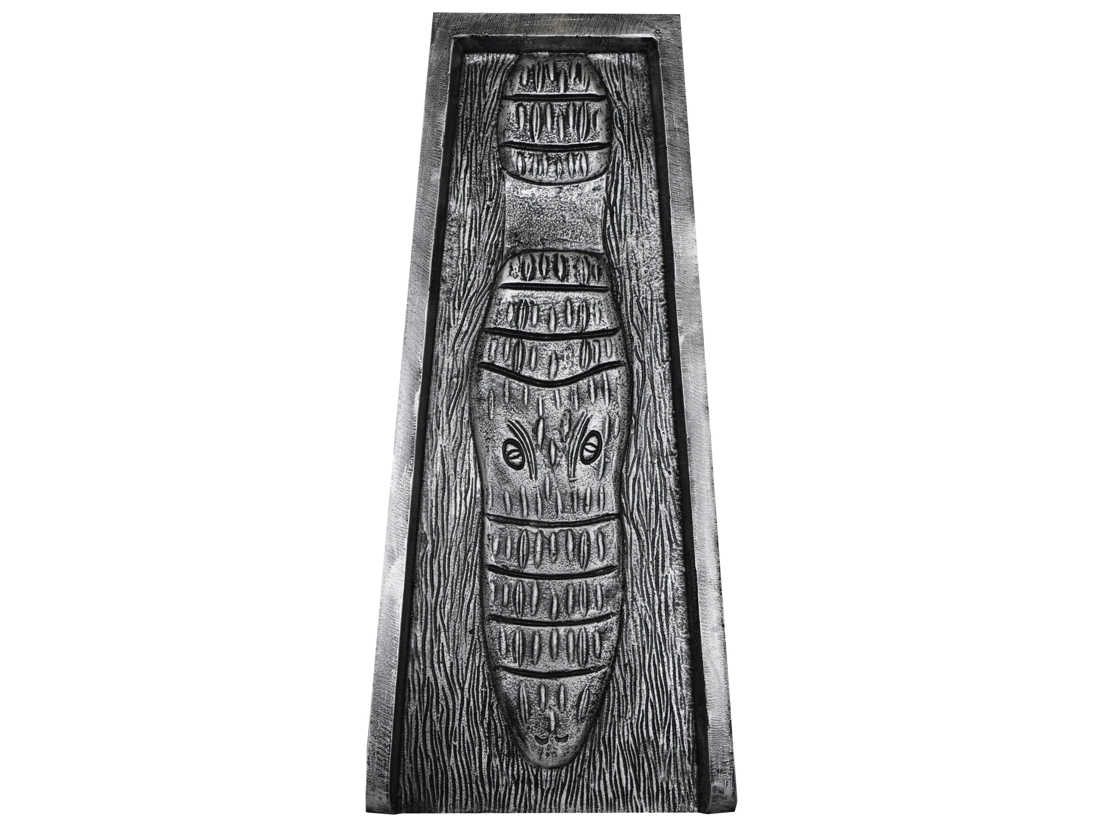 Oakland Living Silver Alligator Crocodile Cast Aluminum Downspout Gutter 24'' Splash Block