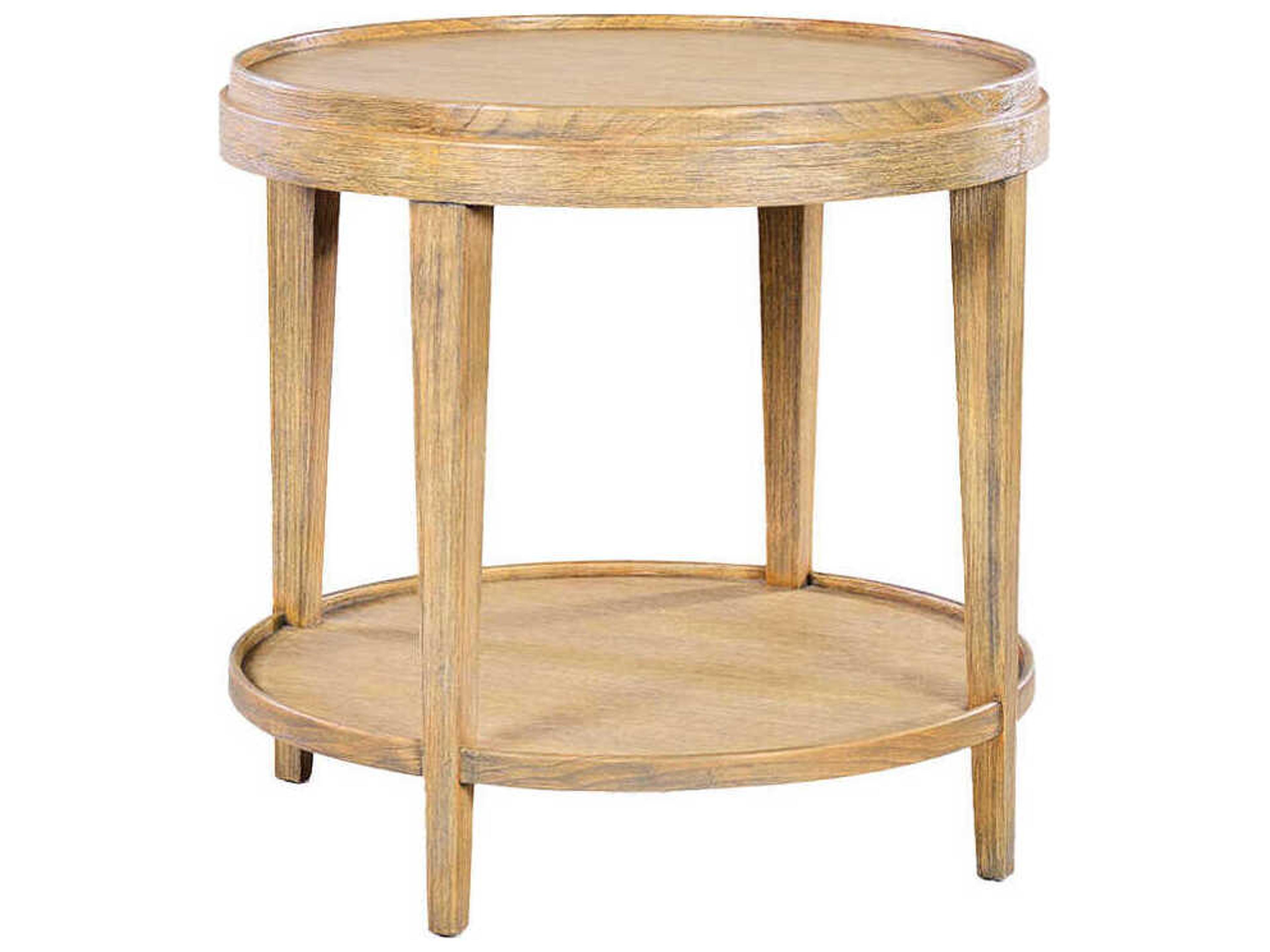 Oliver Home Liz Round Wood Rabbit End Table