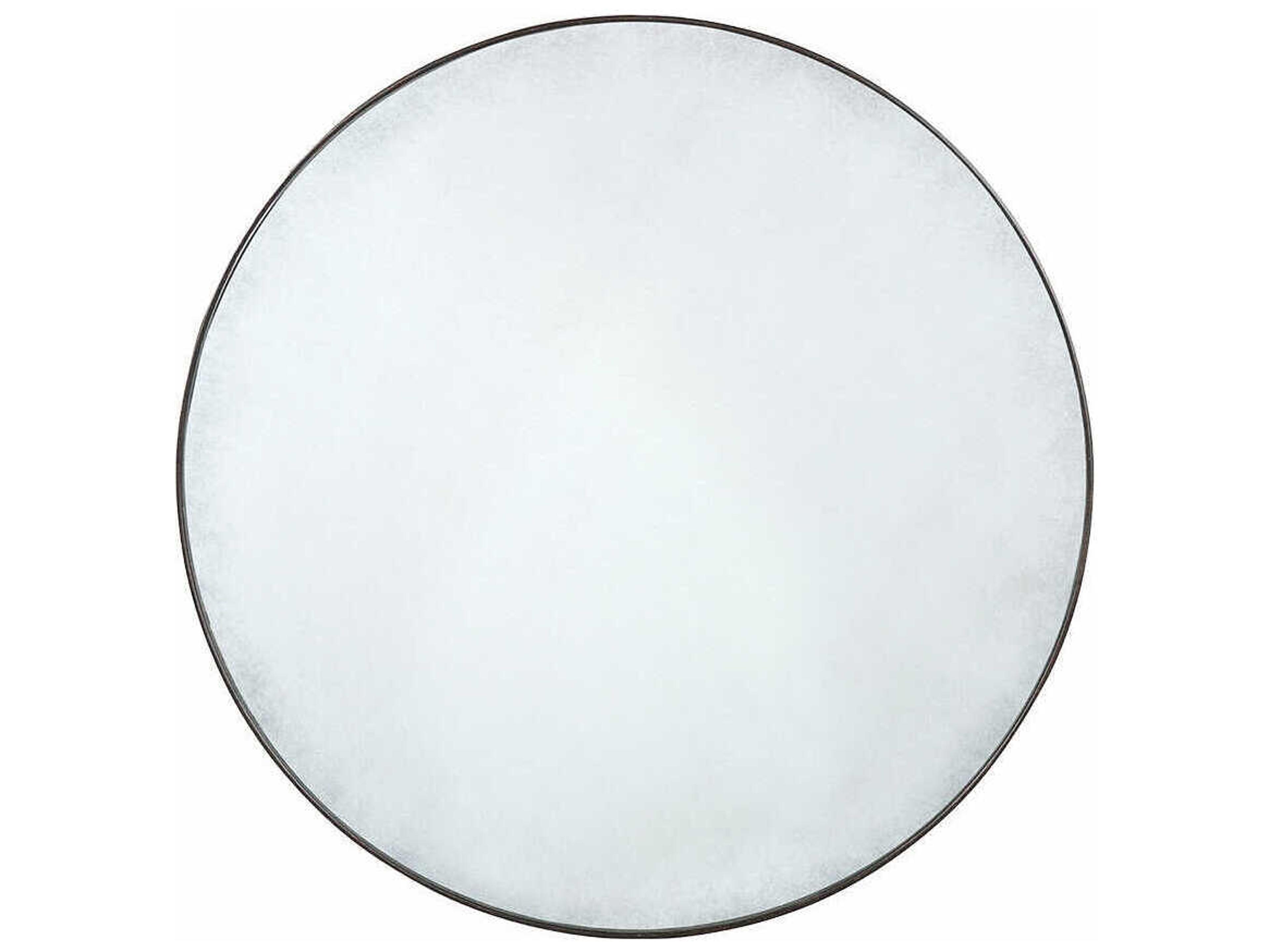 Oliver Home Raleigh Aged Bronze Round Antique Mirror