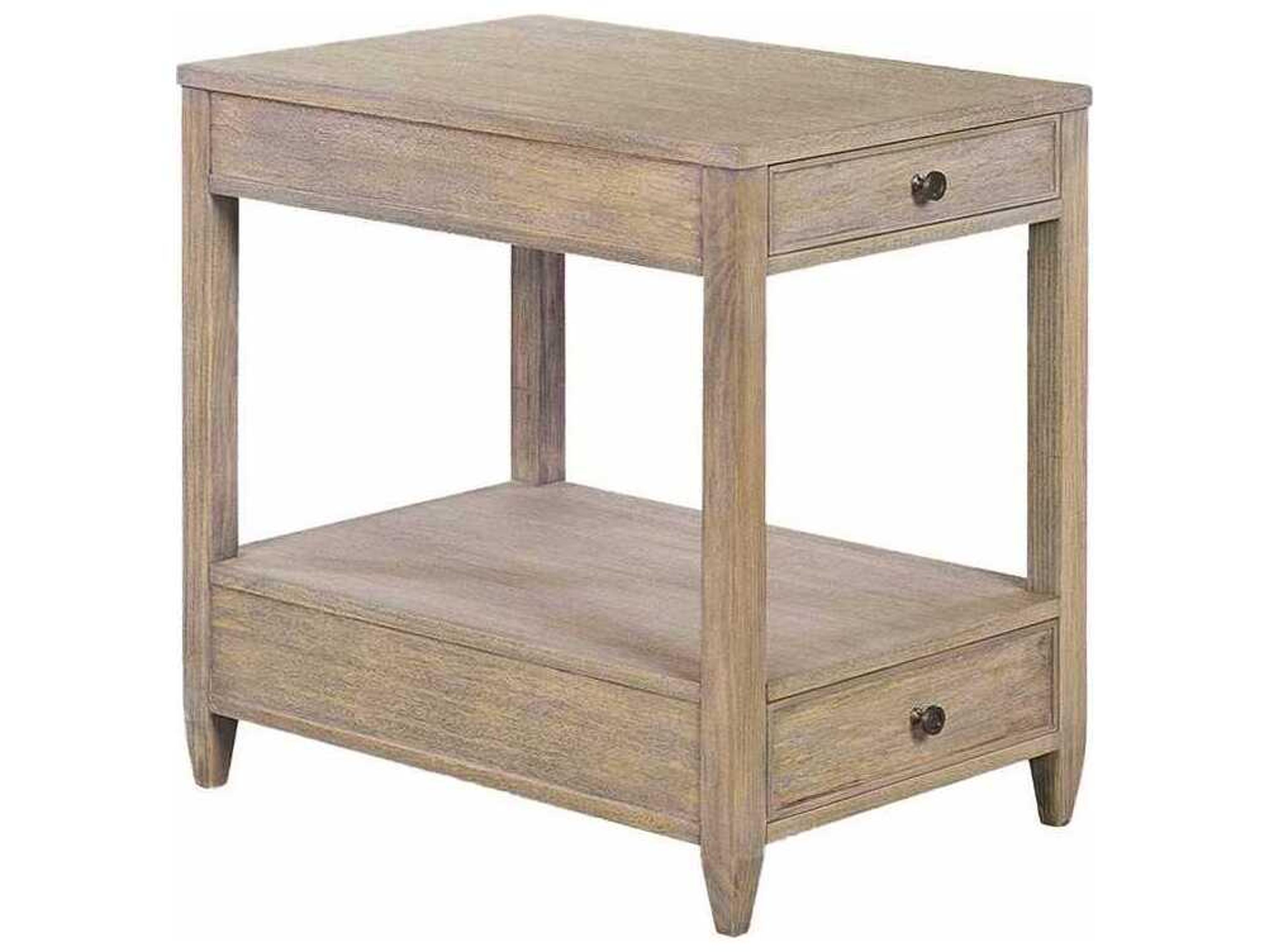 Oliver Home Weston Rectangular Wood Rabbit End Table
