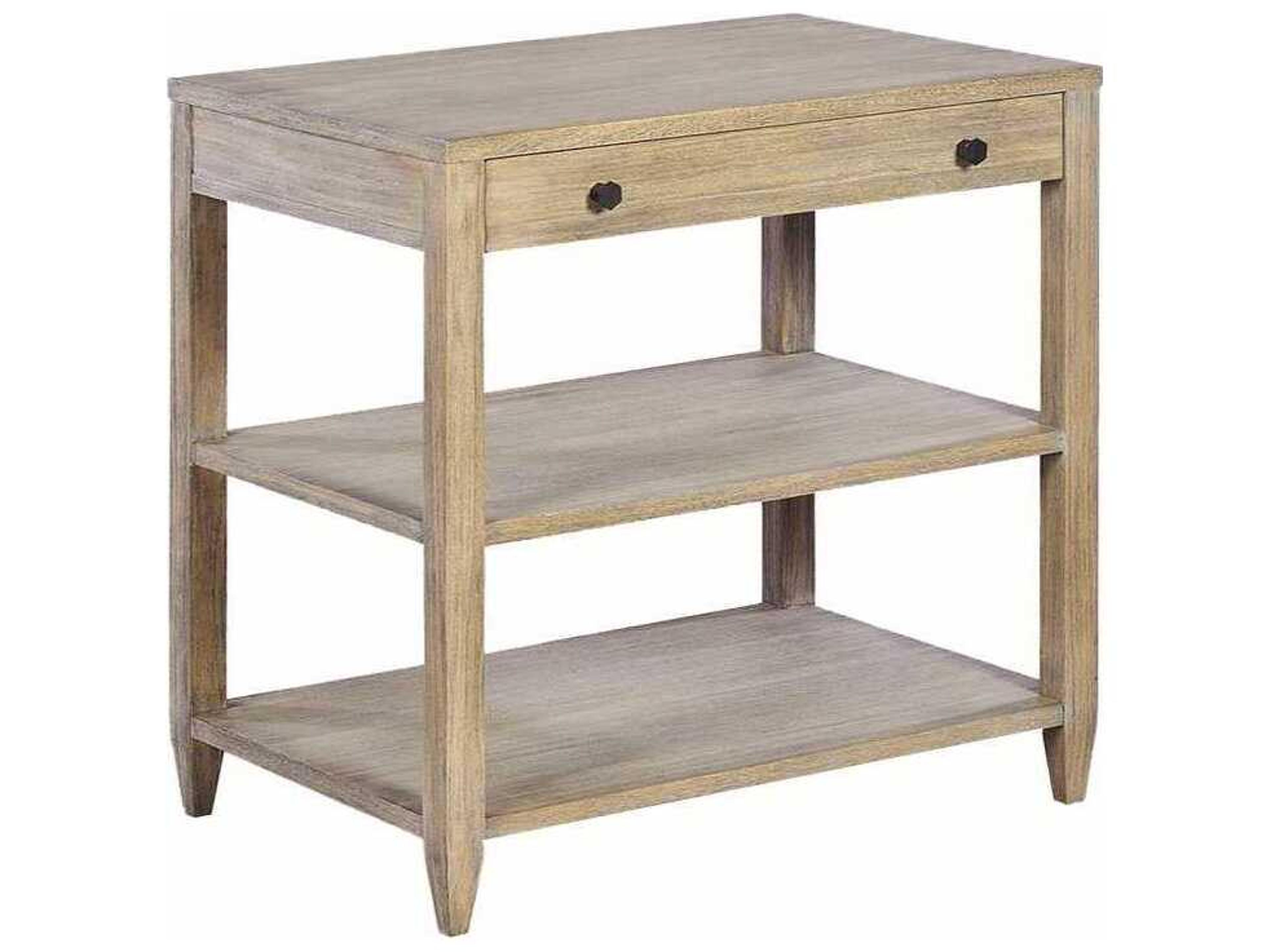 Oliver Home Wallace Rectangular Wood Rabbit End Table